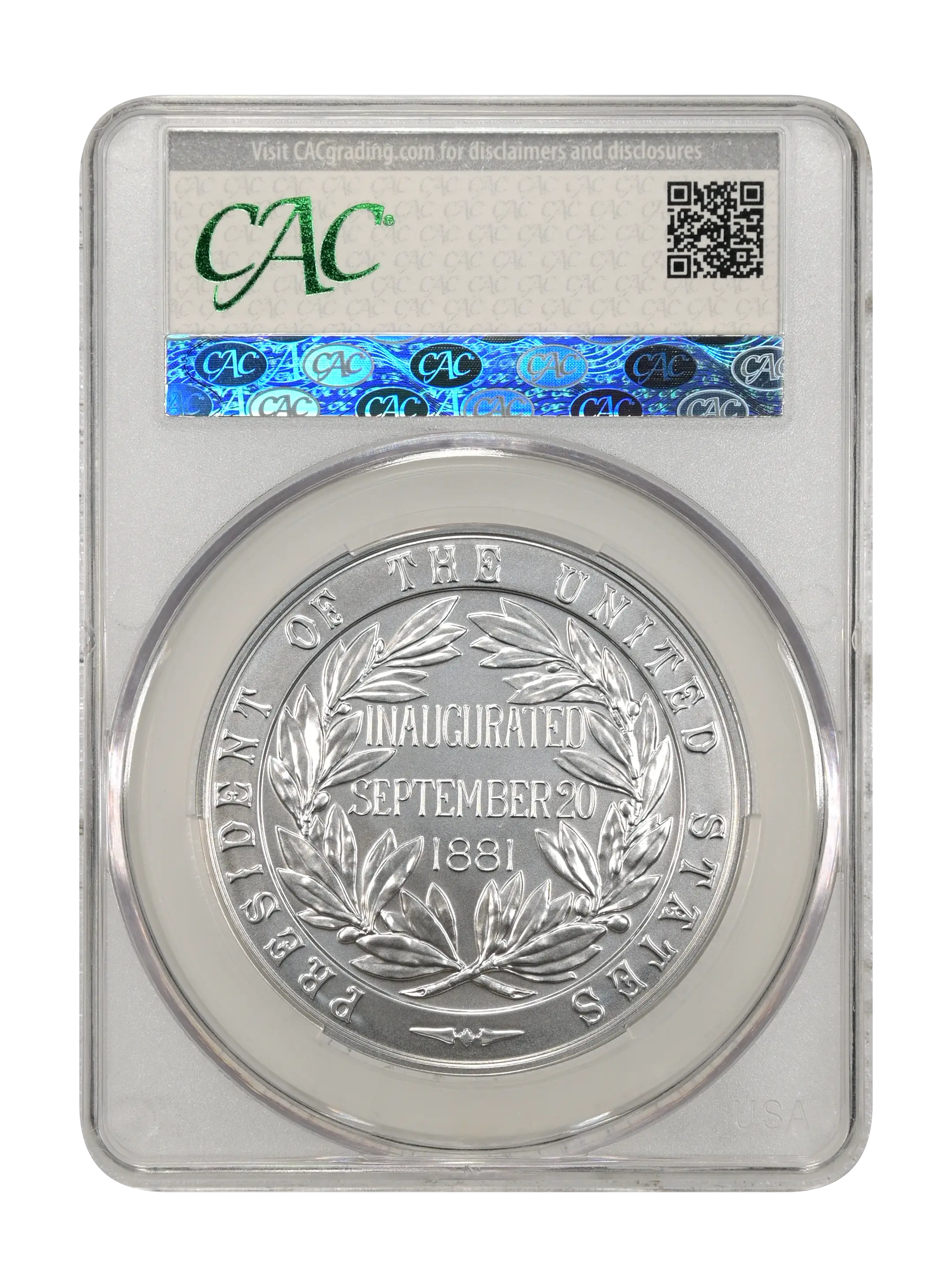 (2024) Medal Chester Arthur, Silver, Matte Finish MS thumbnail 5