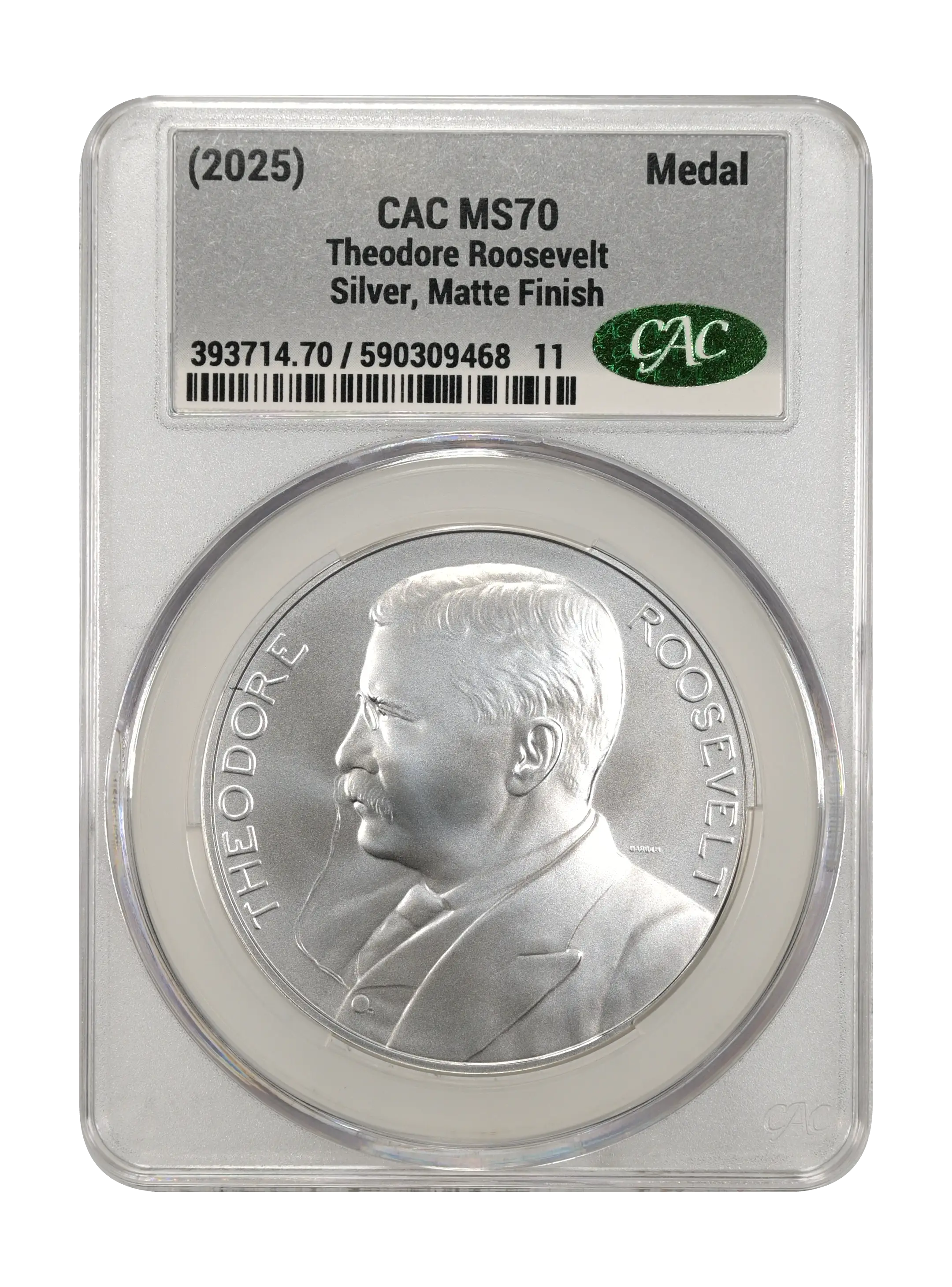 (2025-S) Medal Theodore Roosevelt, Silver, Matte Finish MS thumbnail 6