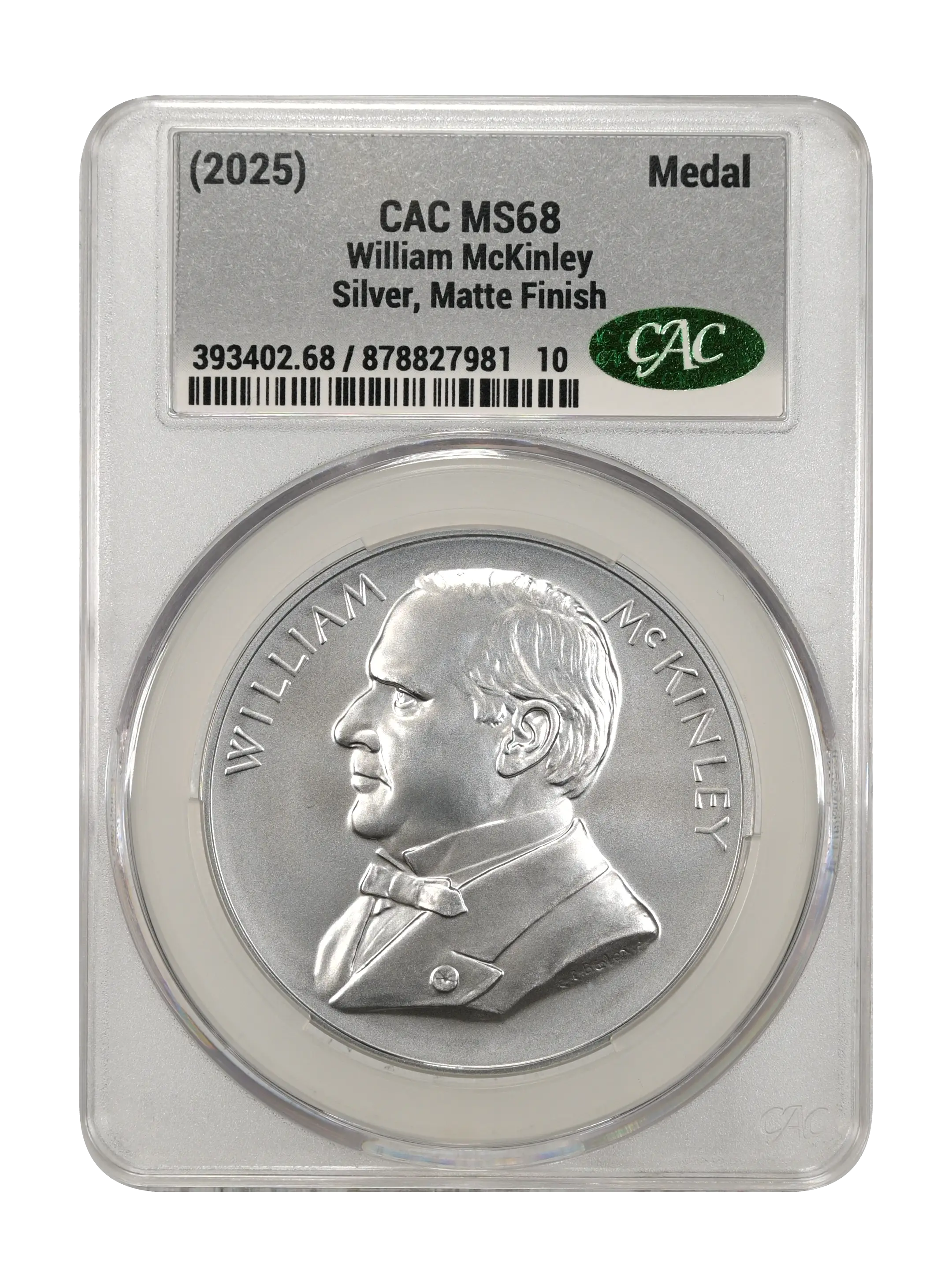 (2025-S) Medal William McKinley, Silver, Matte Finish MS thumbnail 5