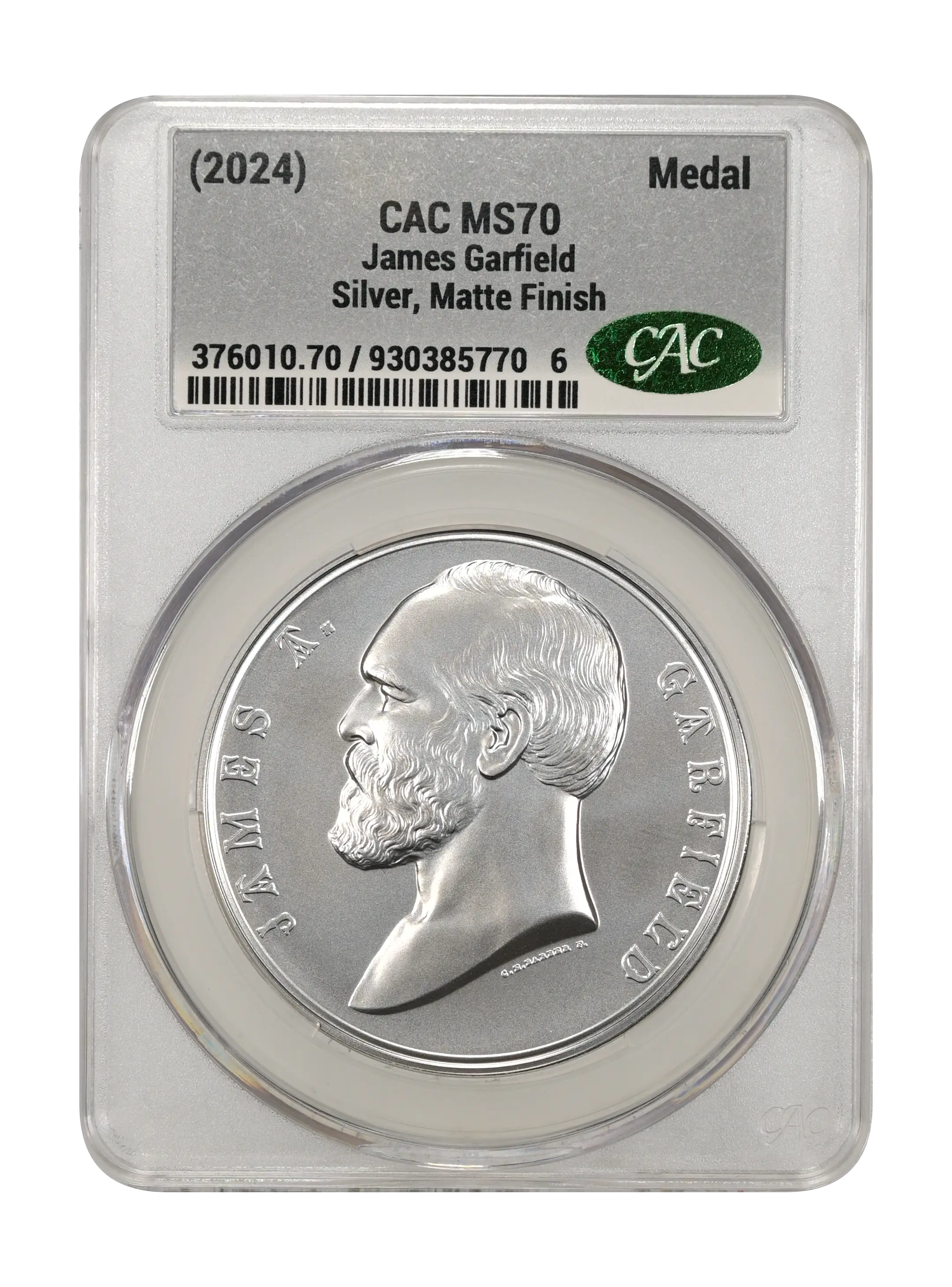 (2024) Medal James Garfield, Silver, Matte Finish MS thumbnail 4