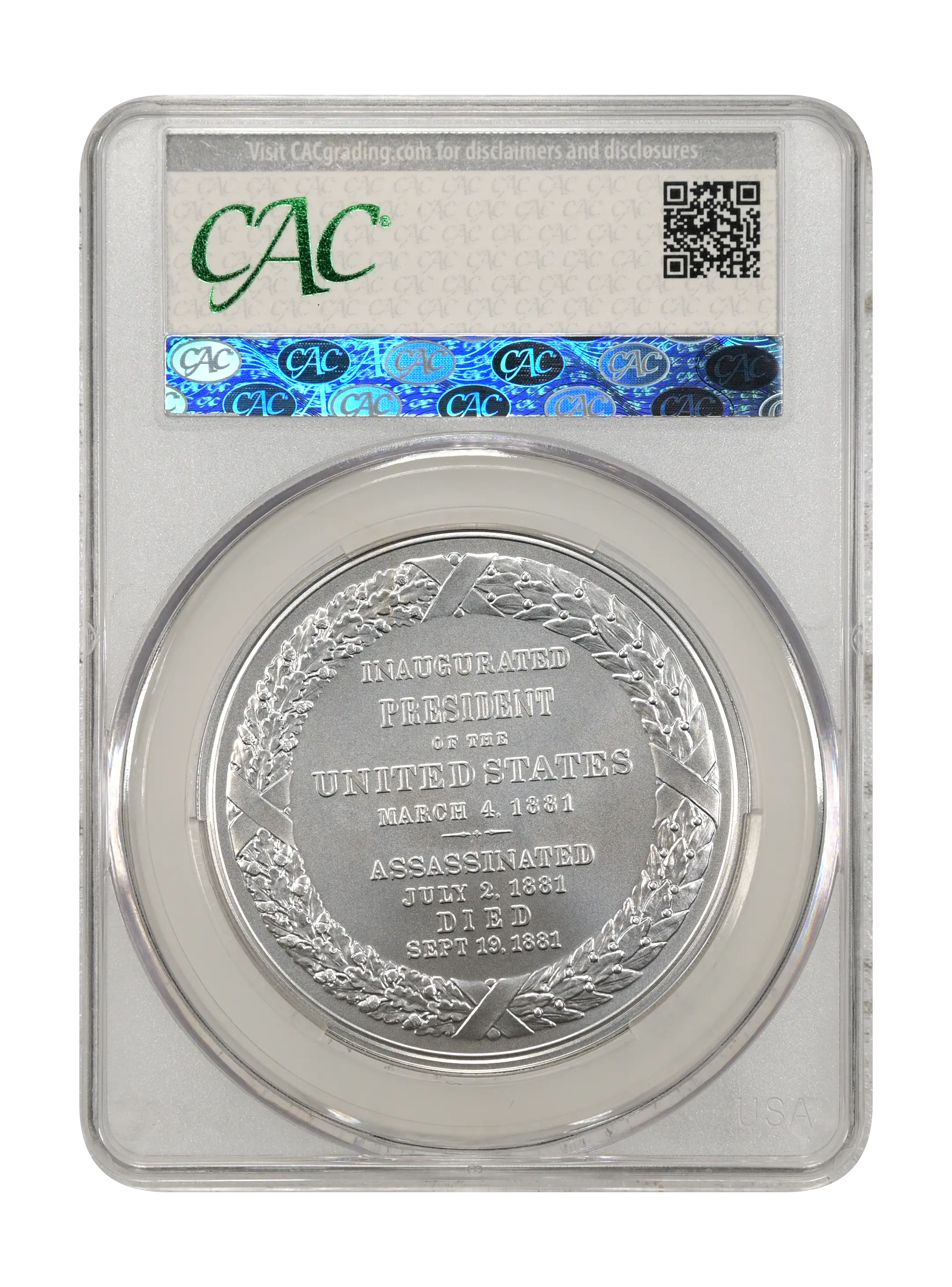(2024) Medal James Garfield, Silver, Matte Finish MS thumbnail 5