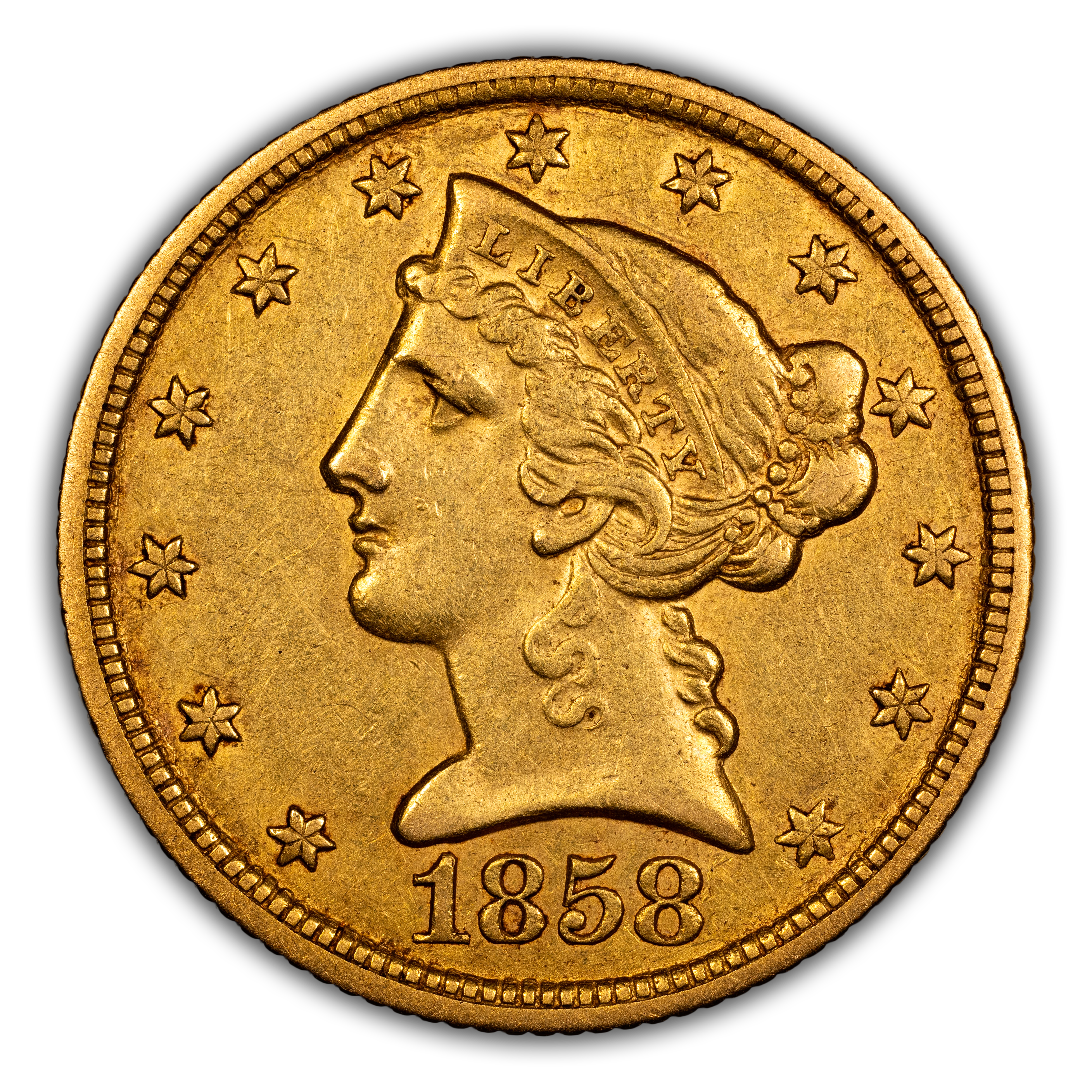 1858-C $5 MS