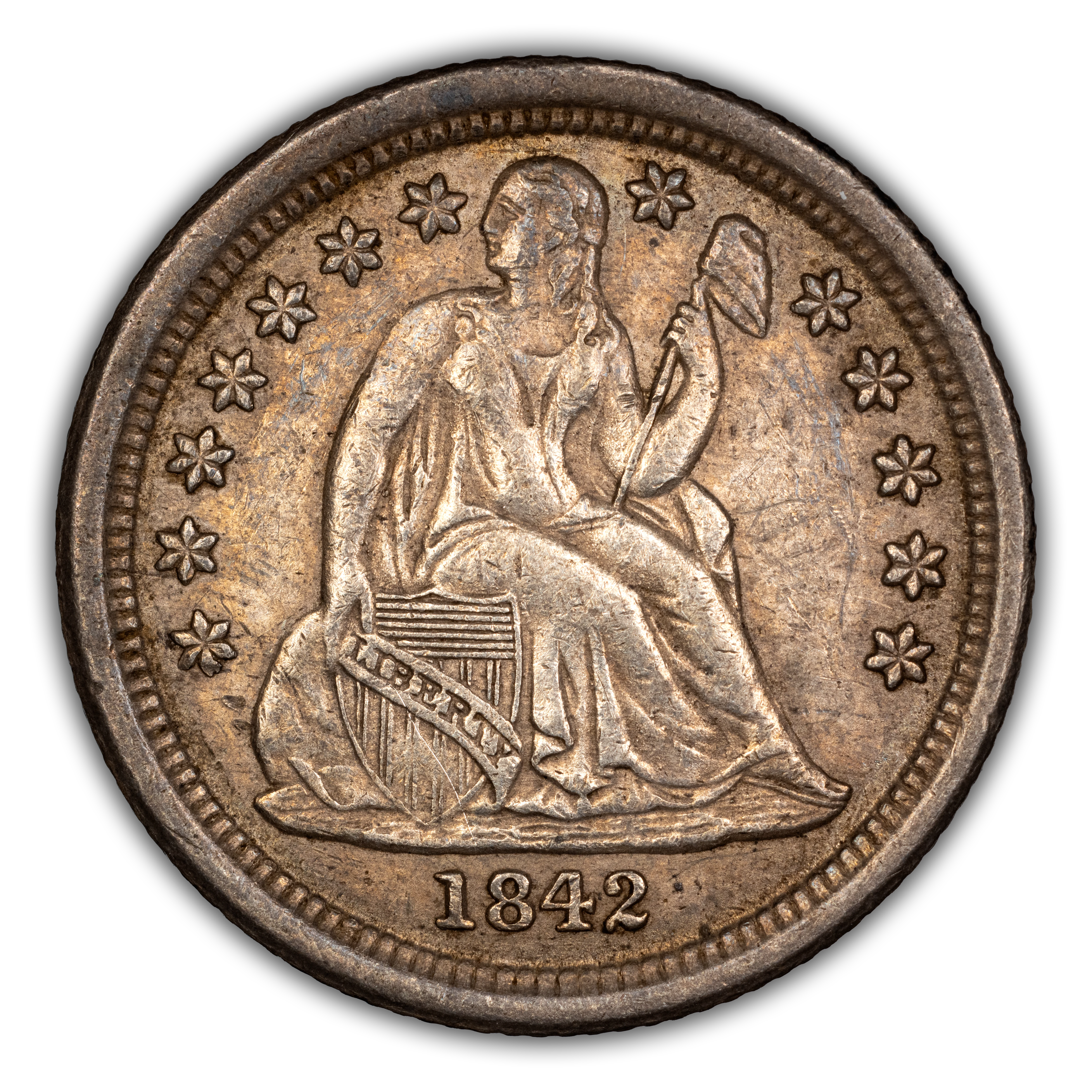 1842-O 10c MS