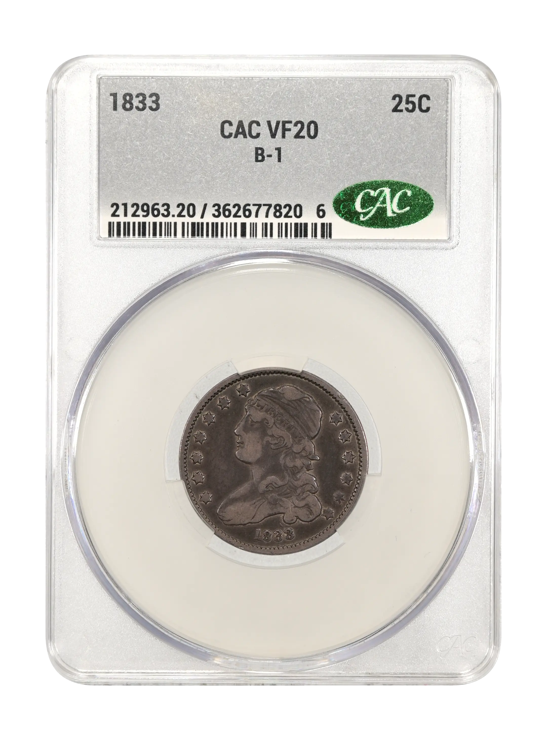 1833 25c B-1 MS thumbnail 7