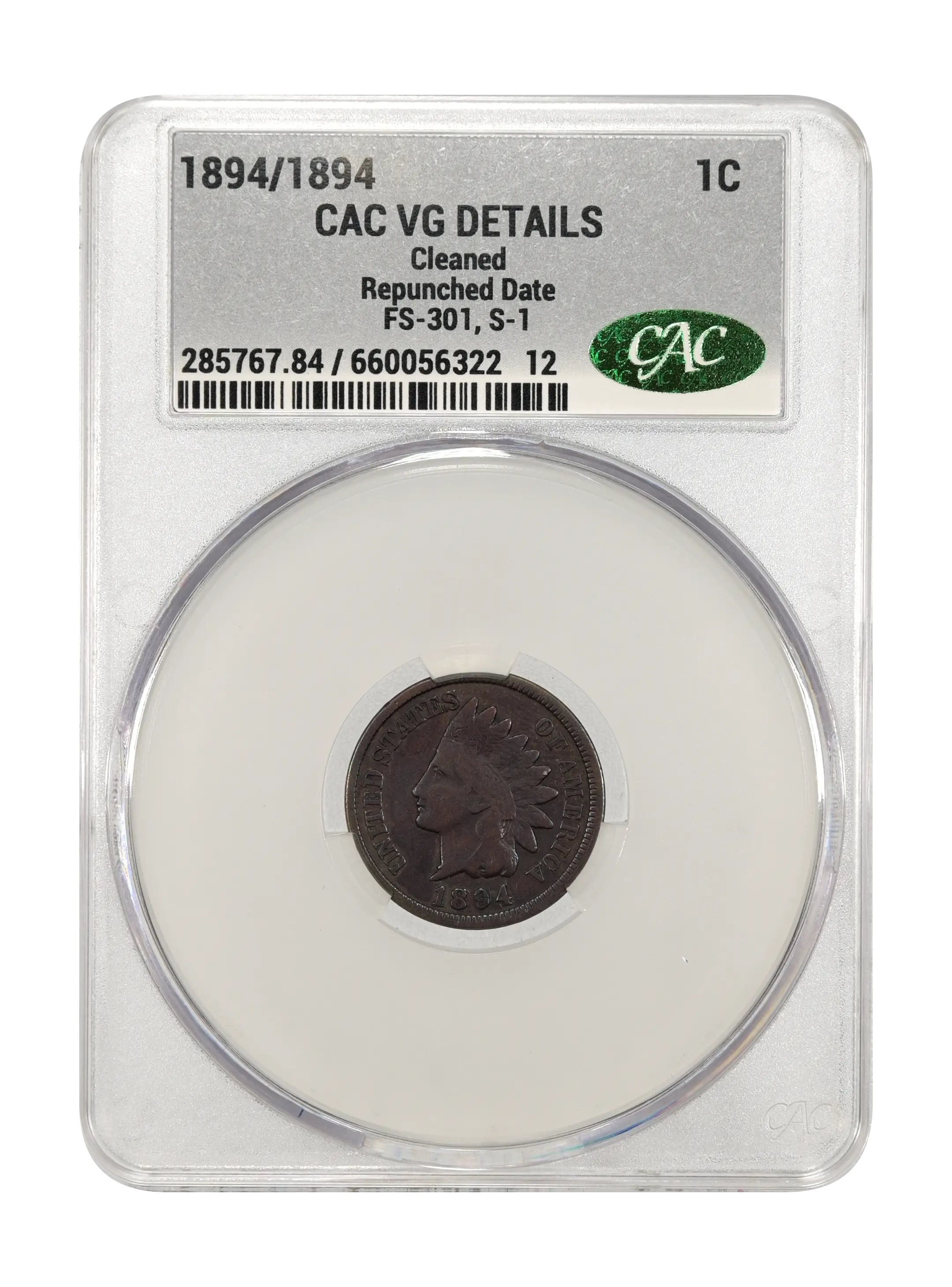 1894/1894 1c Repunched Date, FS-301, S-1 MS BN thumbnail 17
