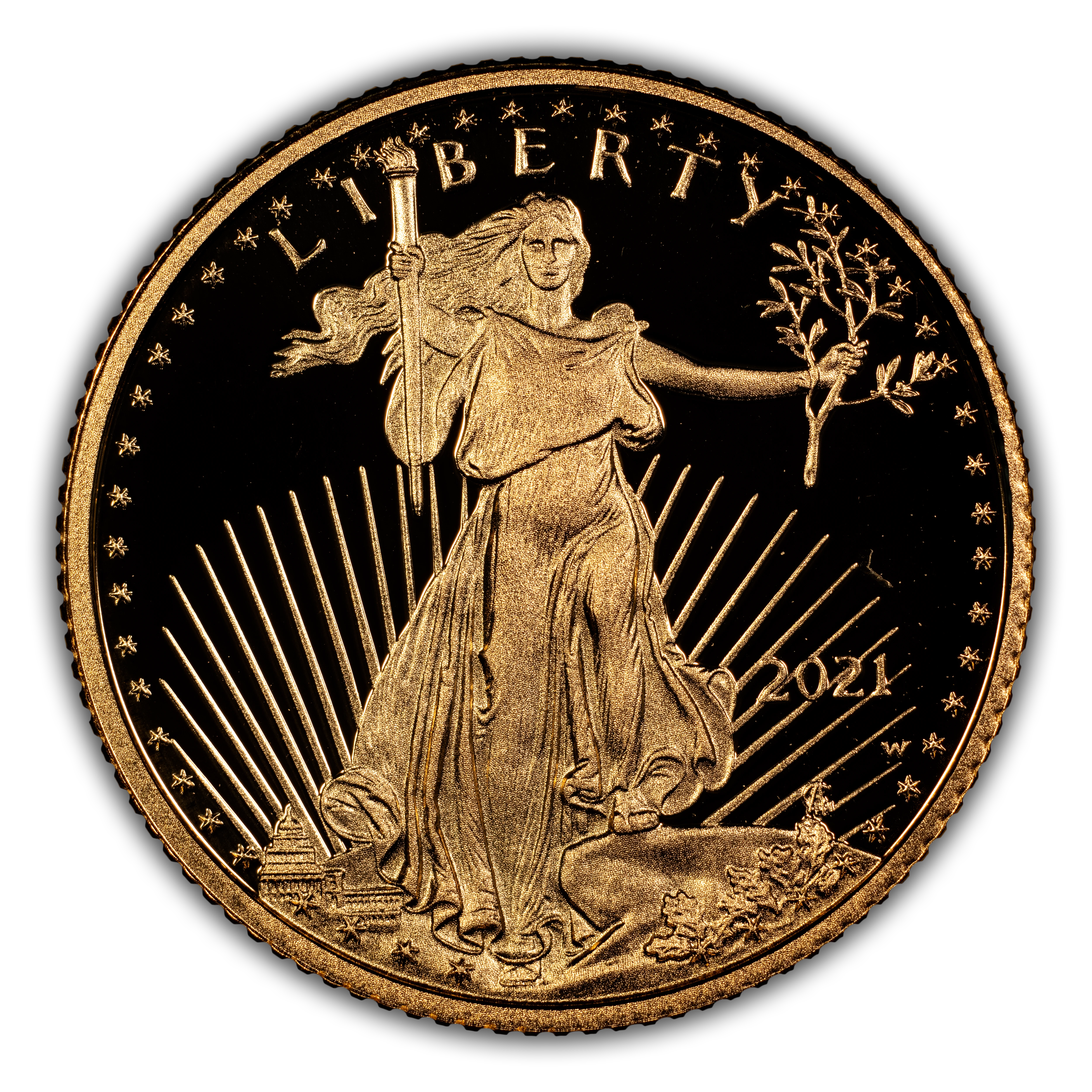 2021-W $5 Gold Eagle, Type 1 PR DCAM