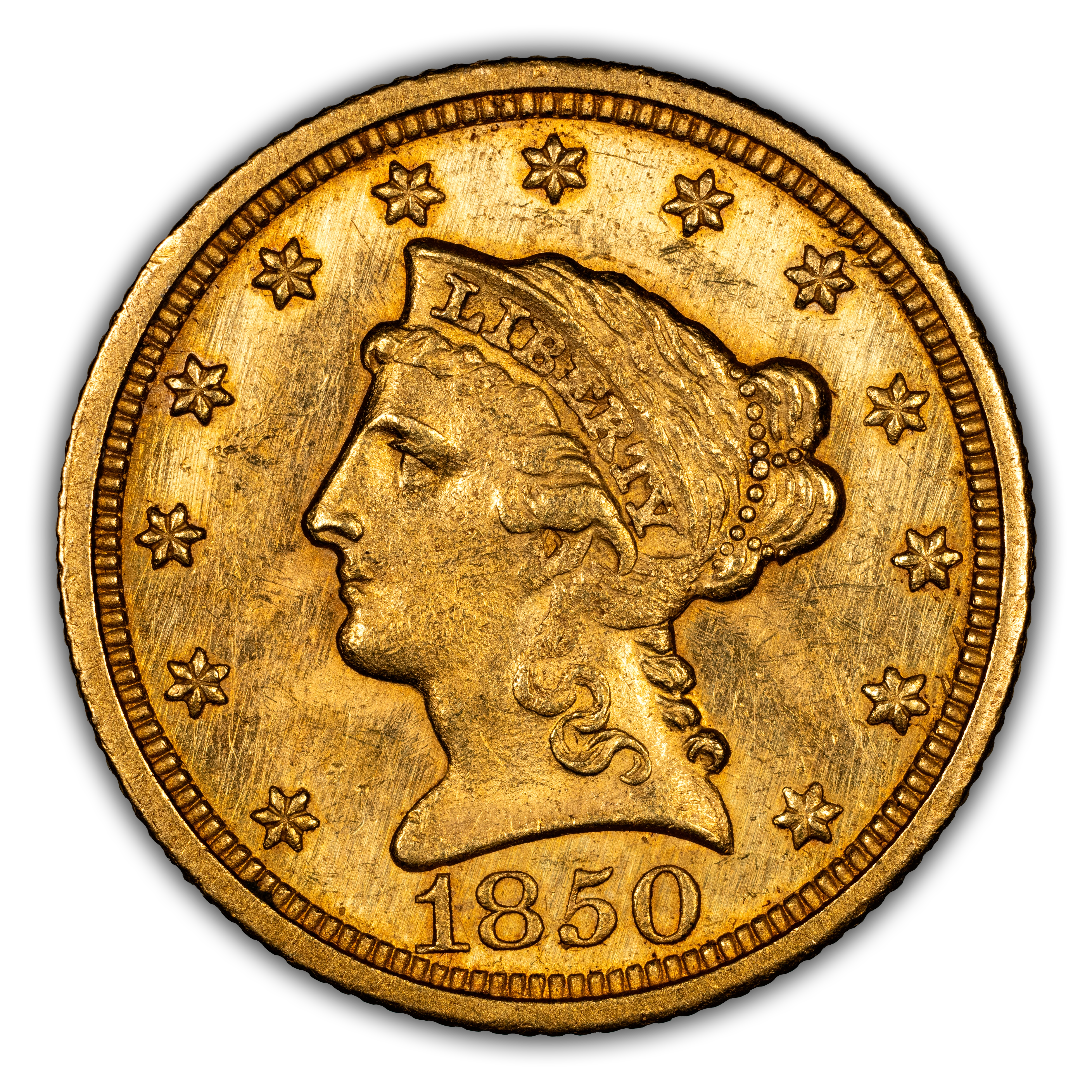 1850-C $2 1/2 MS