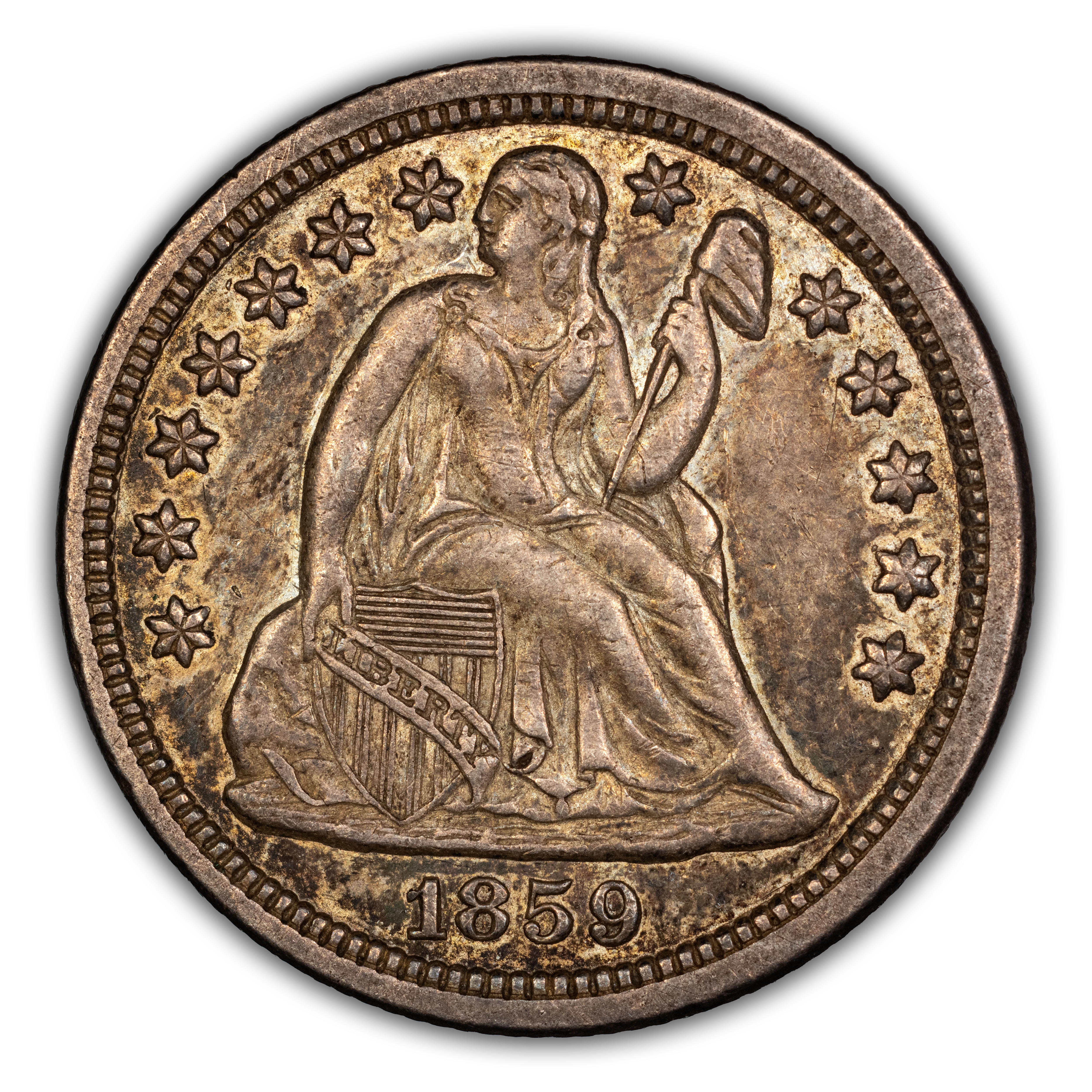 1859 10c MPD, F-103 MS