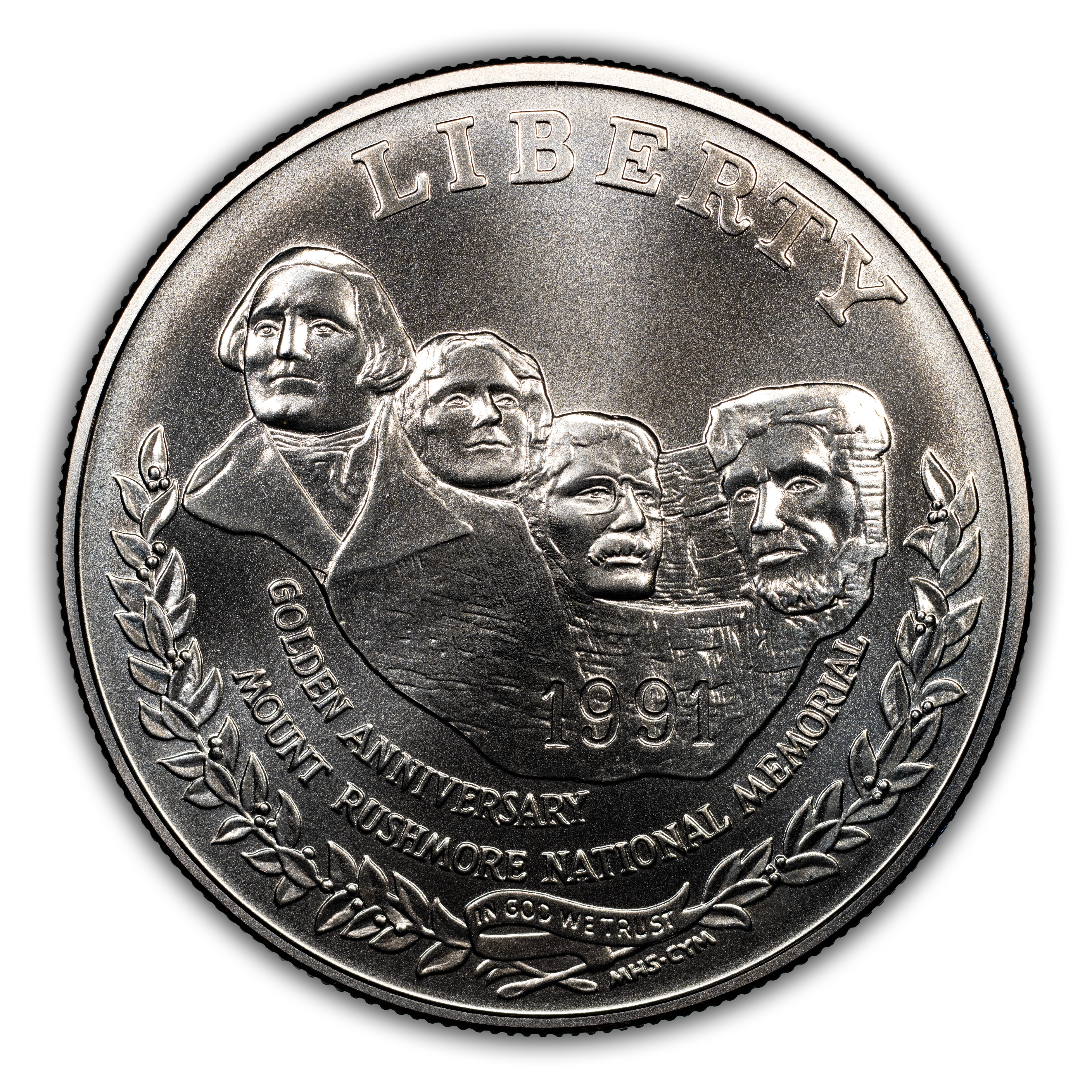 1991-P S$1 Mount Rushmore Golden Anniversary MS