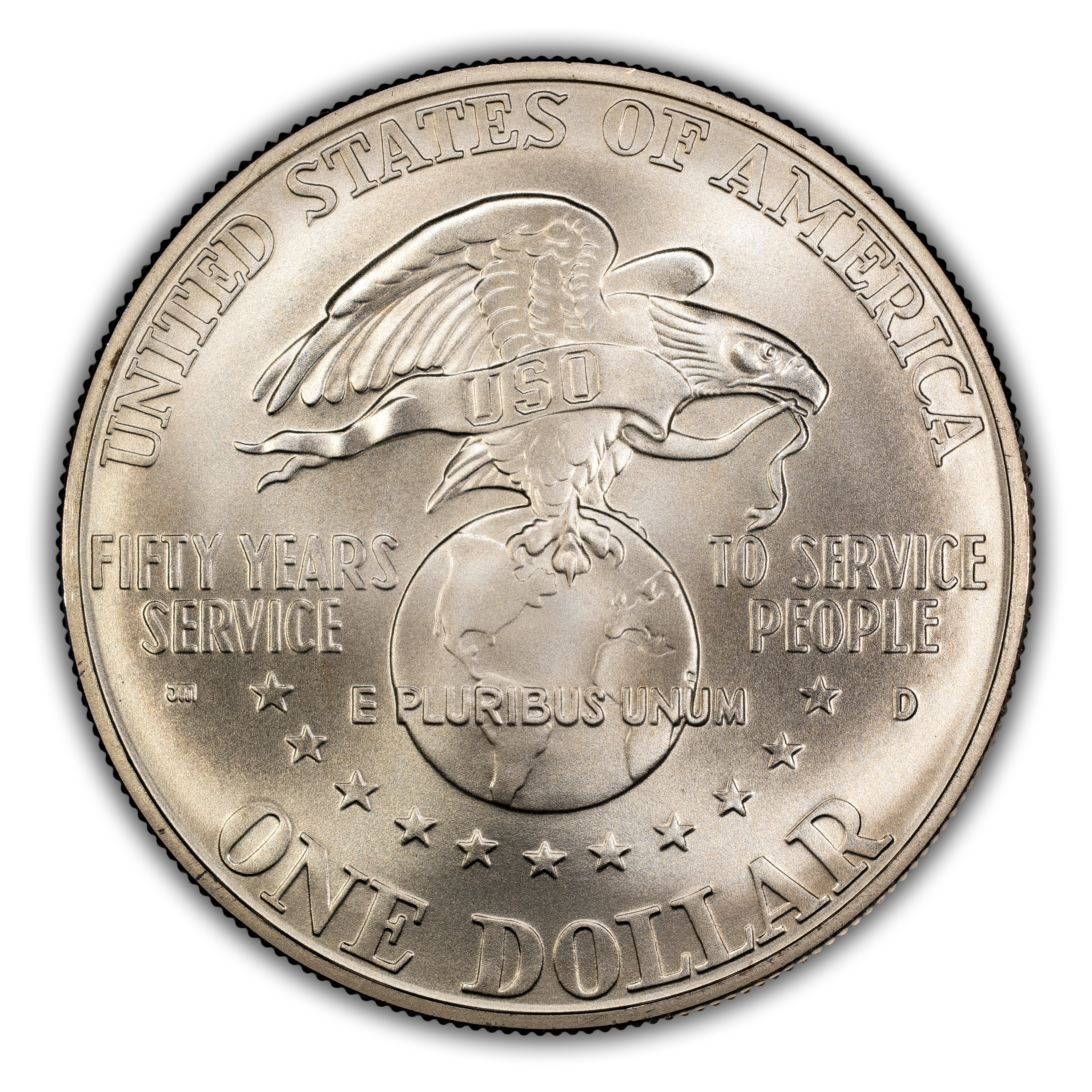 1991-D S$1 United Service Organizations (USO) MS