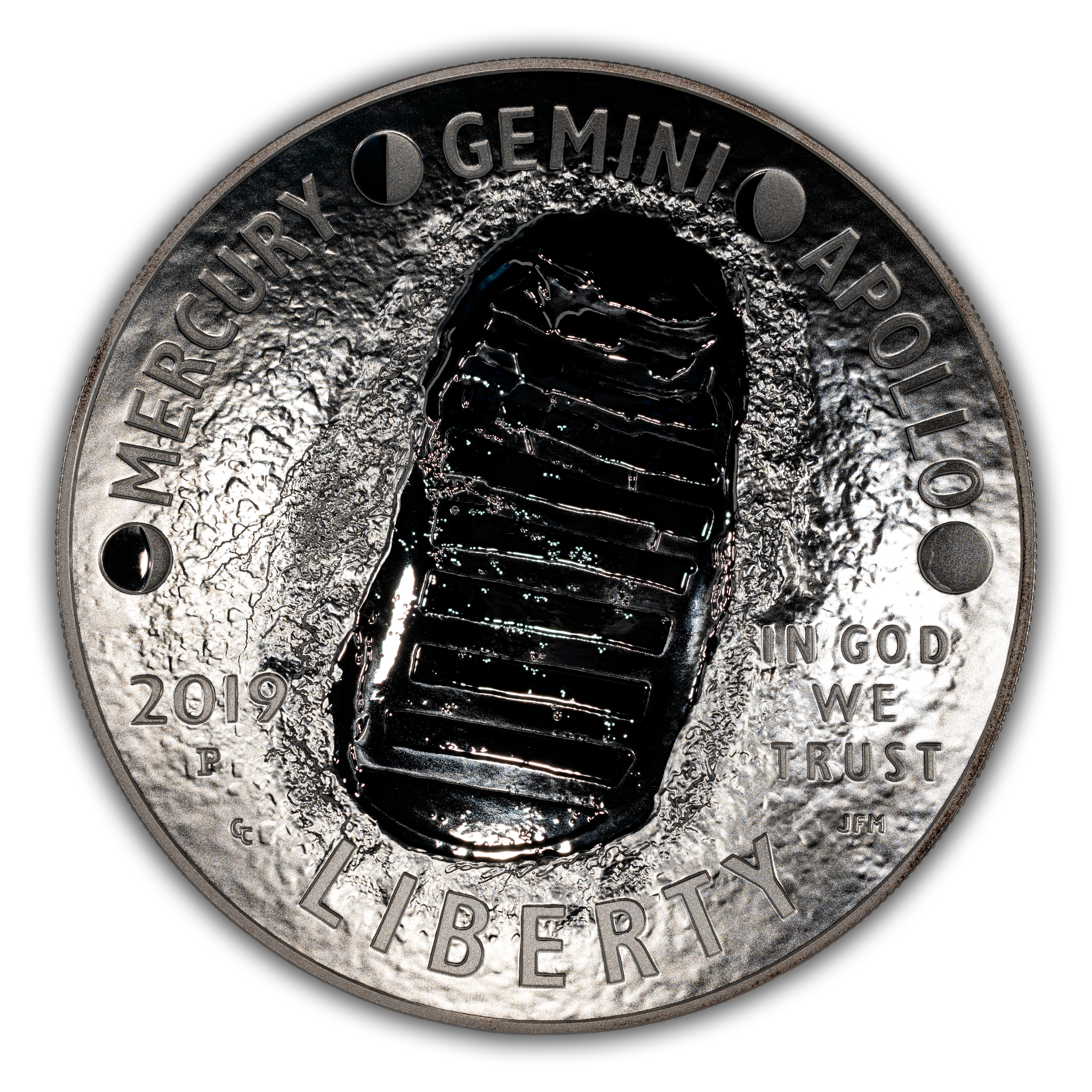 2019-P S$1 Apollo 11 50th Anniversary, 5 ounce PR DCAM
