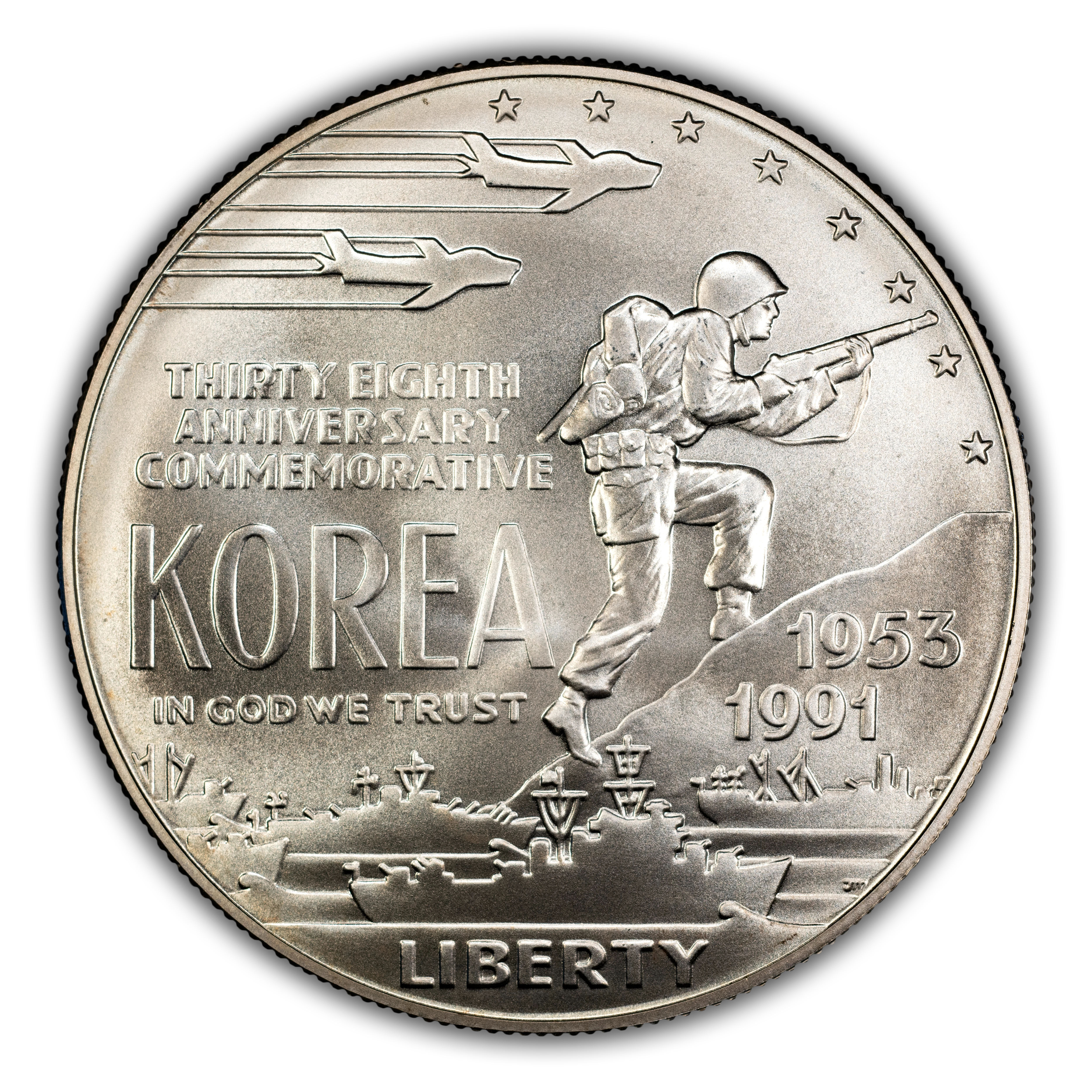 1991-D S$1 Korean War Memorial MS