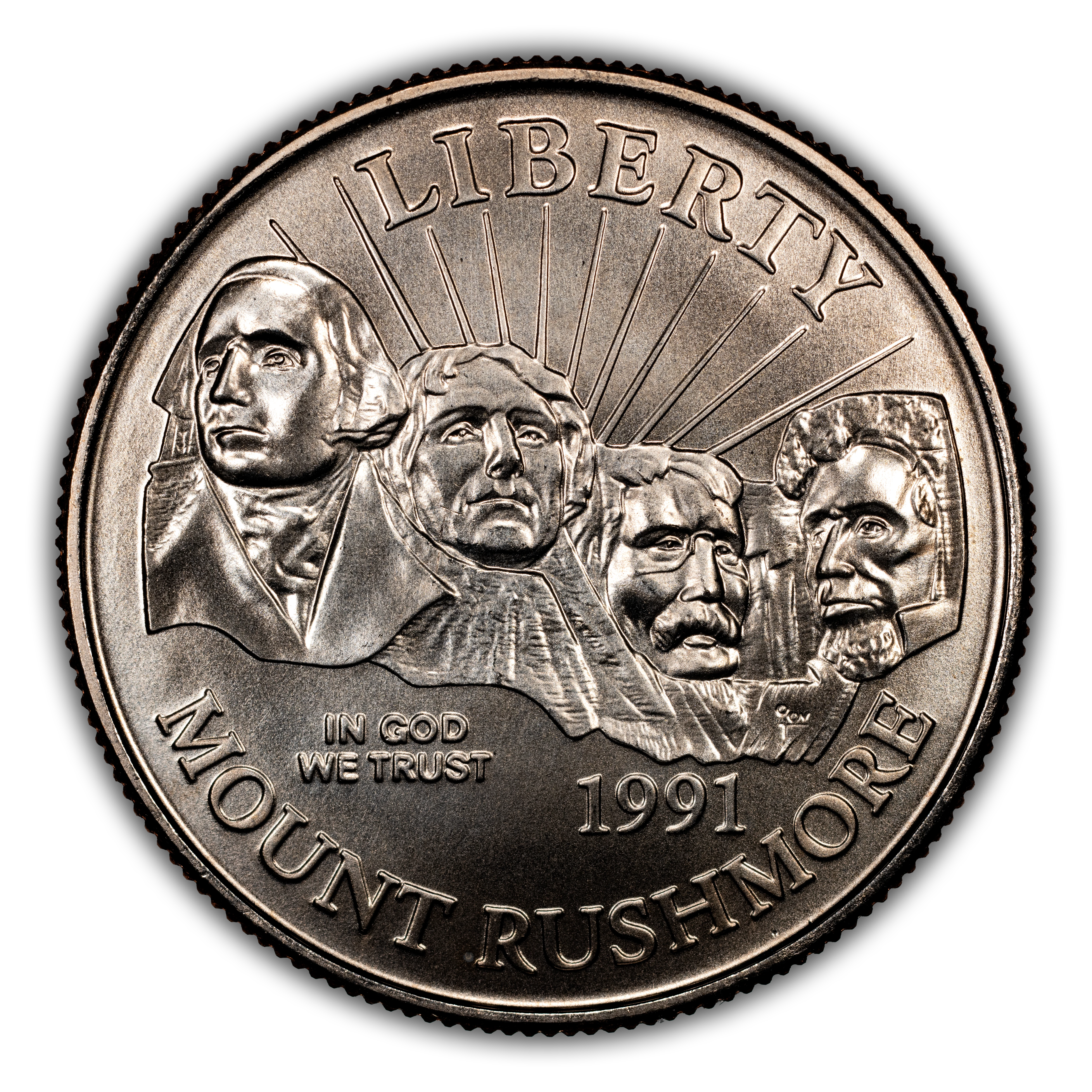 1991-D 50c Mount Rushmore Golden Anniversary MS