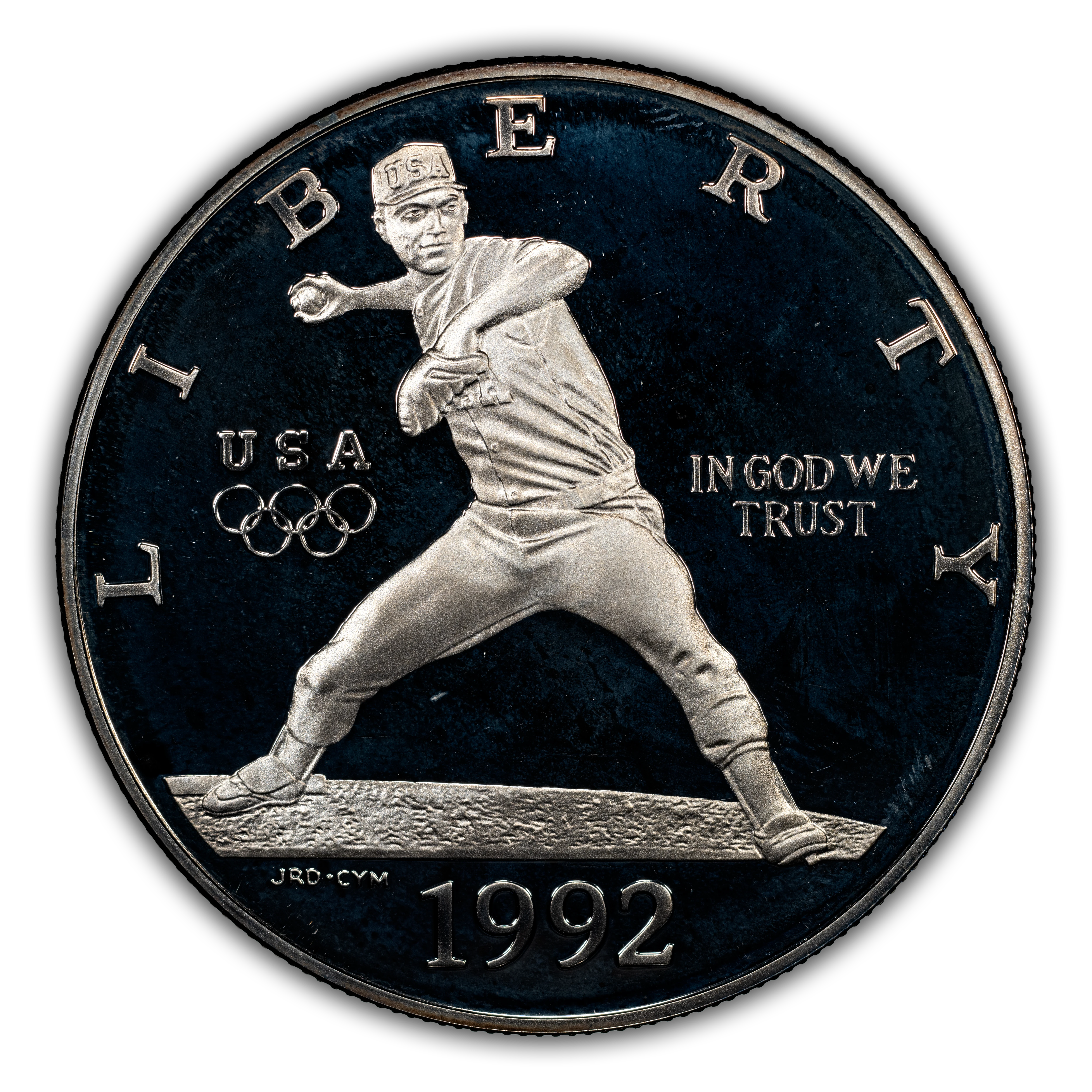 1992-S S$1 XXV Olympics Baseball PR DCAM
