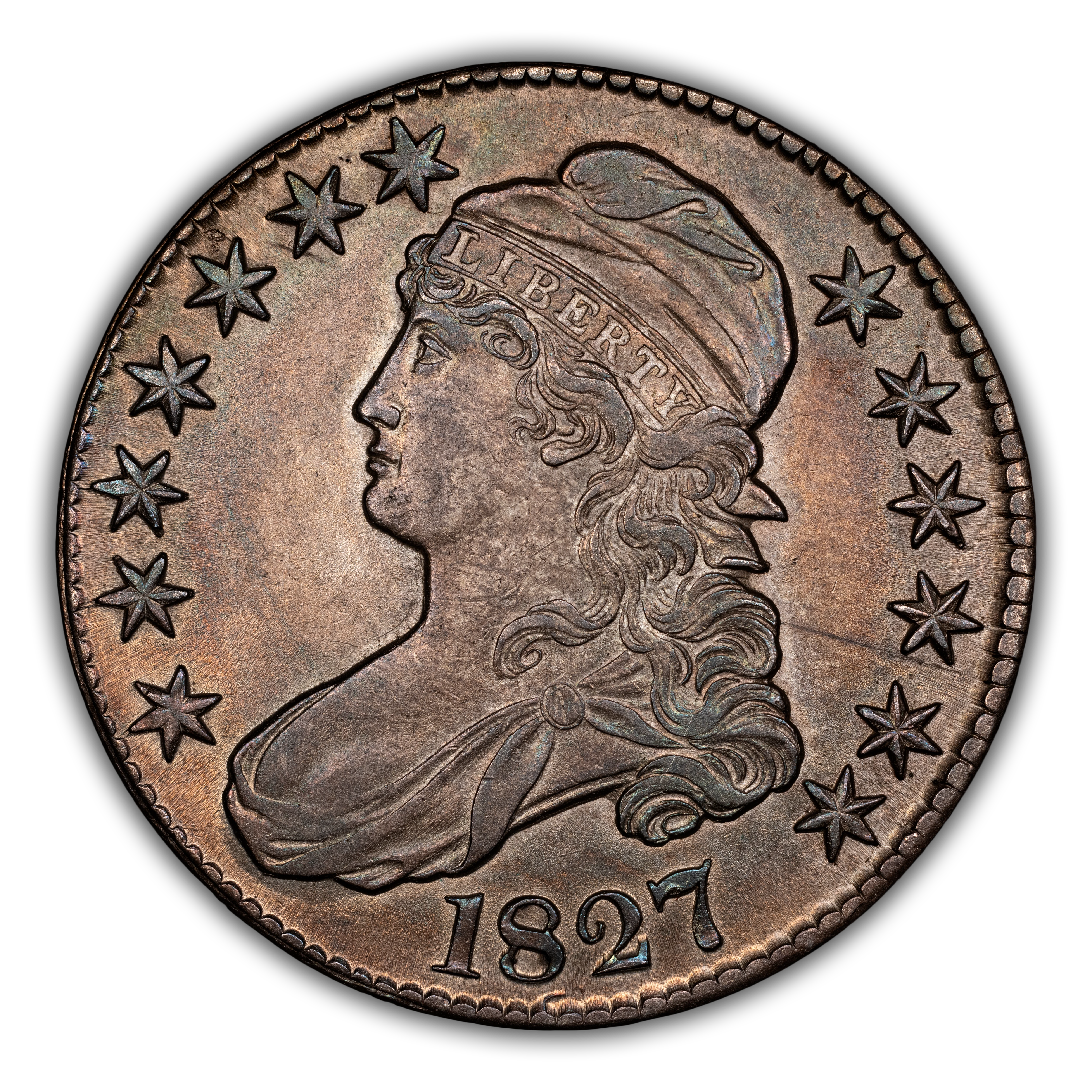 1827 50c Square Base 2, O-136 MS