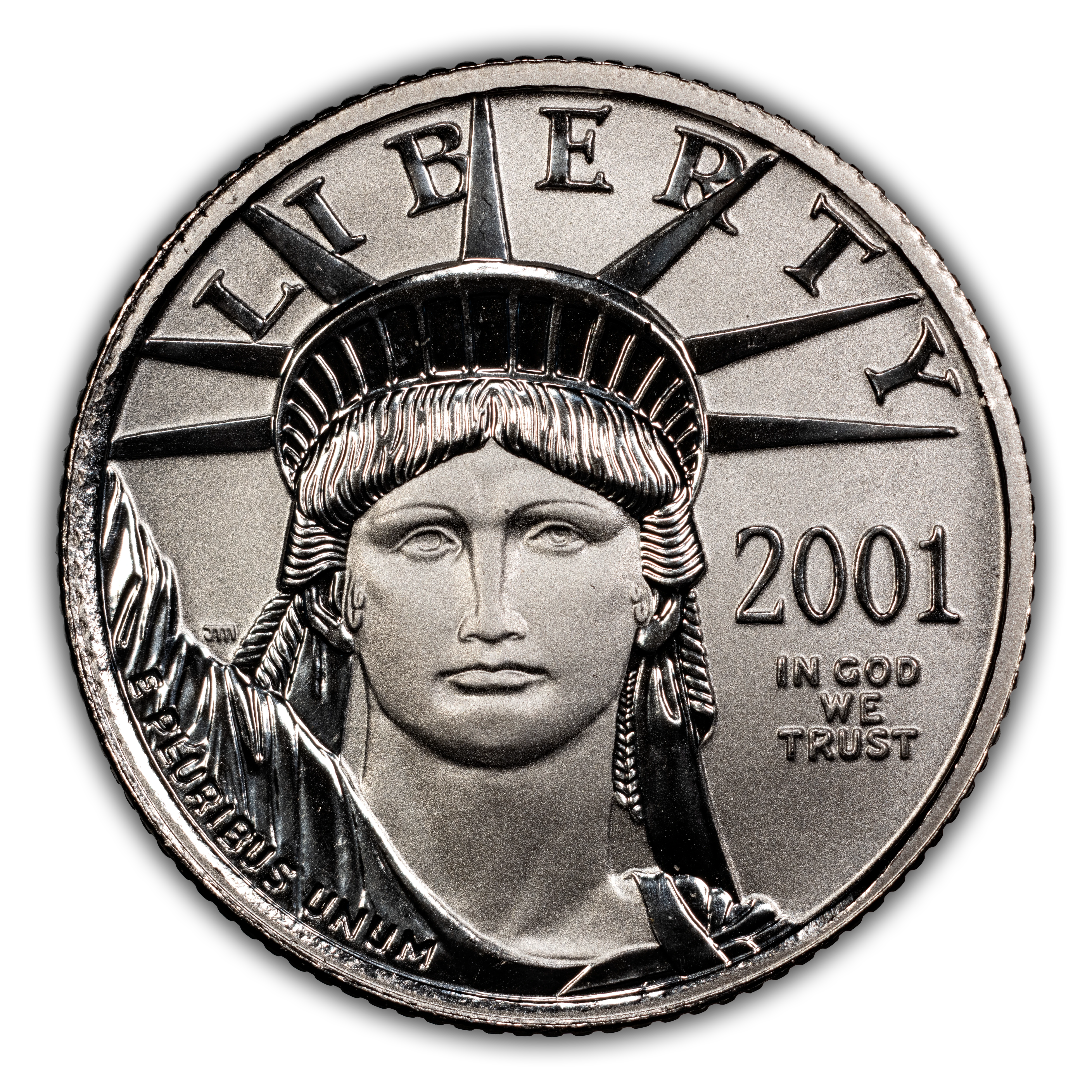 2001 $10 Platinum Eagle MS