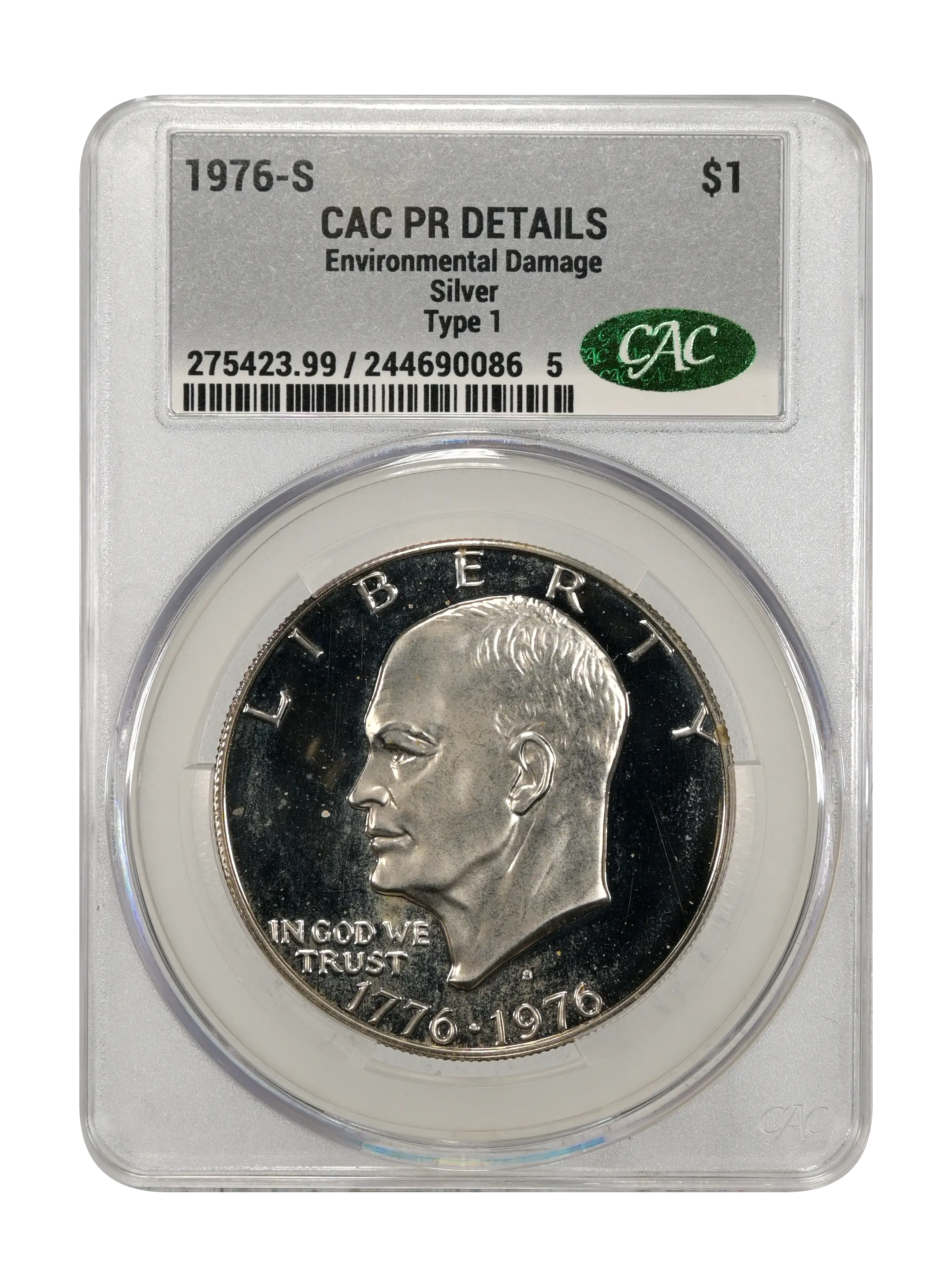 1976-S $1  Silver, Type 1 PR thumbnail 8