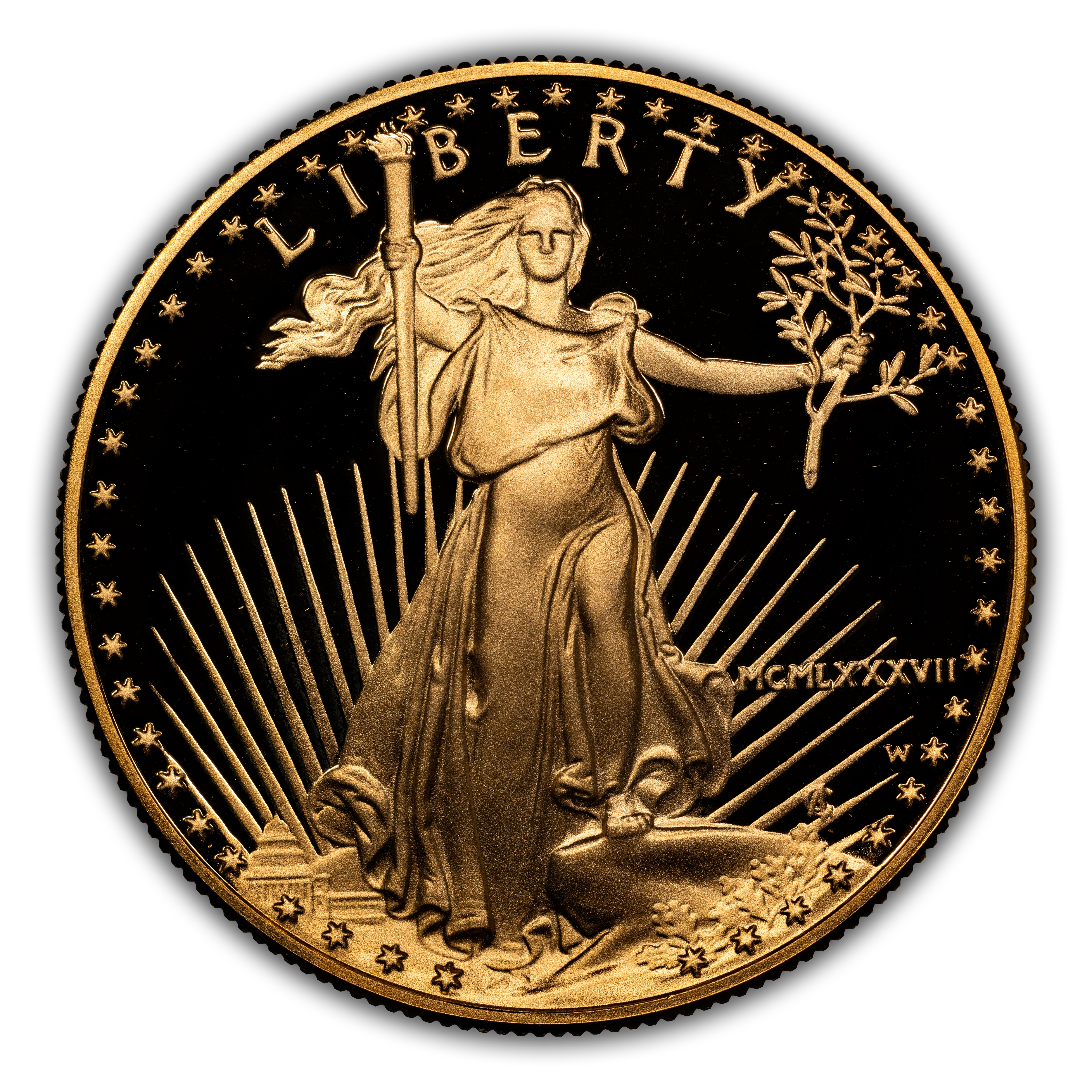 1987-W G$50 Gold Eagle PR DCAM