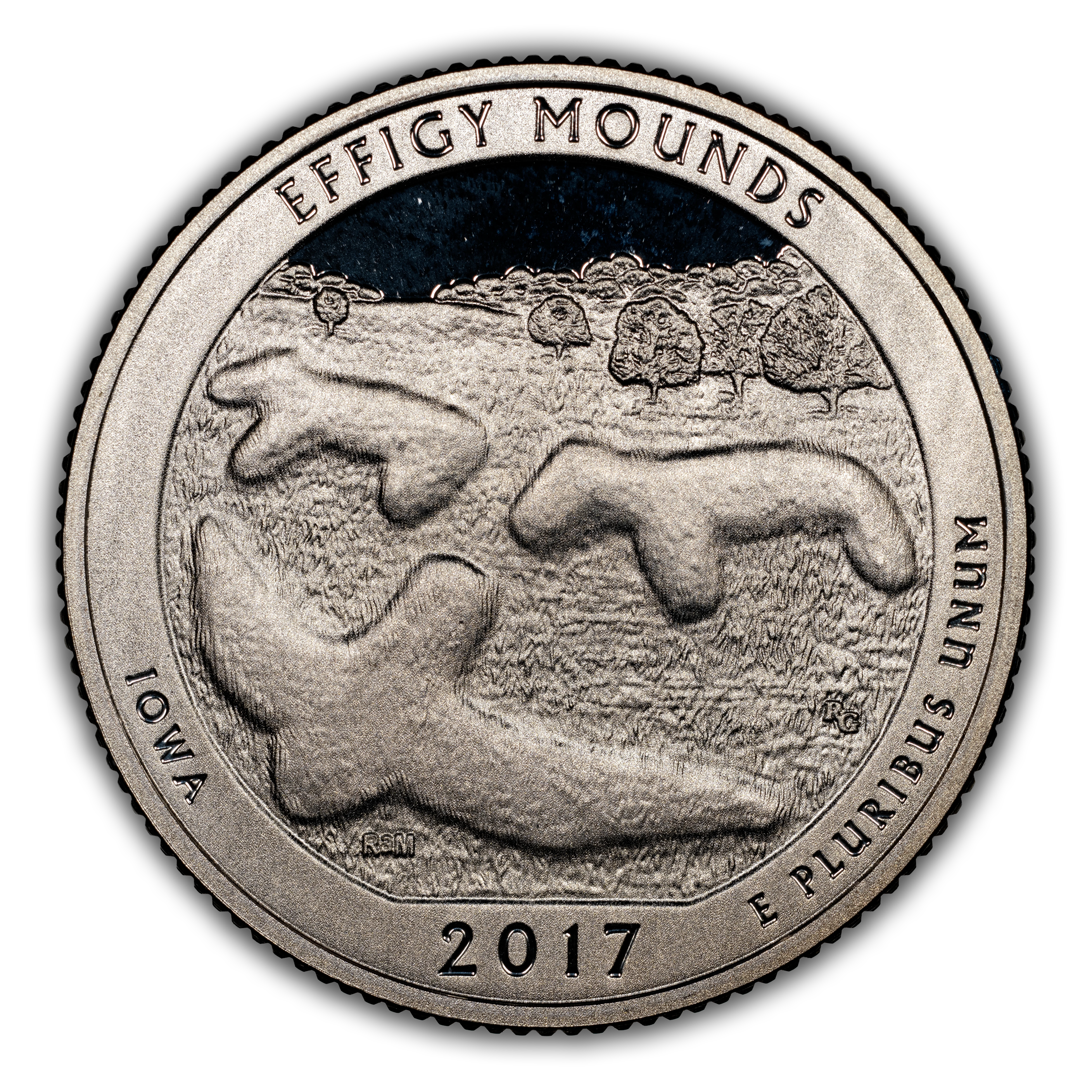 2017-S 25c Effigy Mounds, Silver PR DCAM
