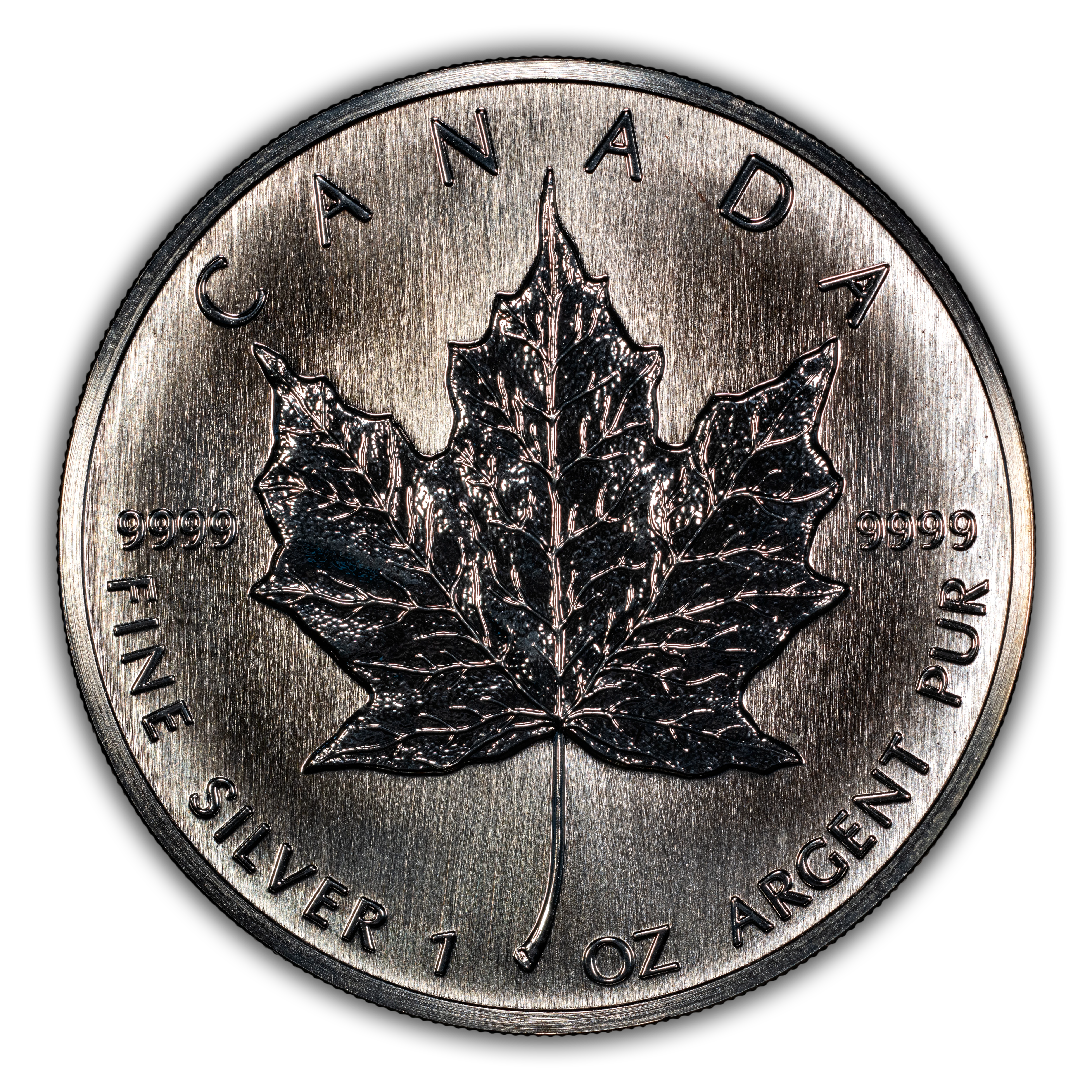 1989 S$5 1oz Silver, Maple Leaf MS
