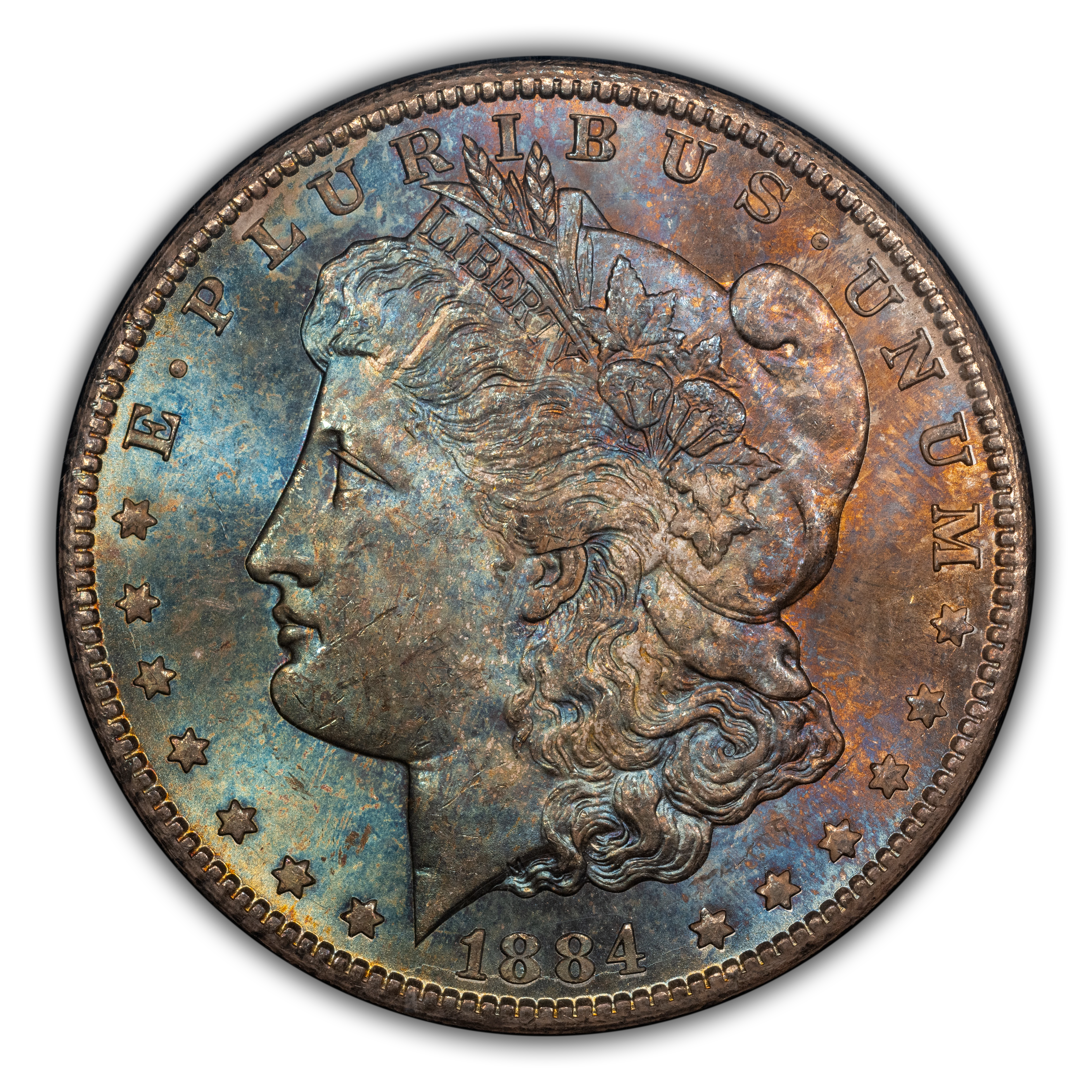 1884-CC $1  GSA Hoard, Die Gouge Cheek, VAM-7 MS thumbnail 8