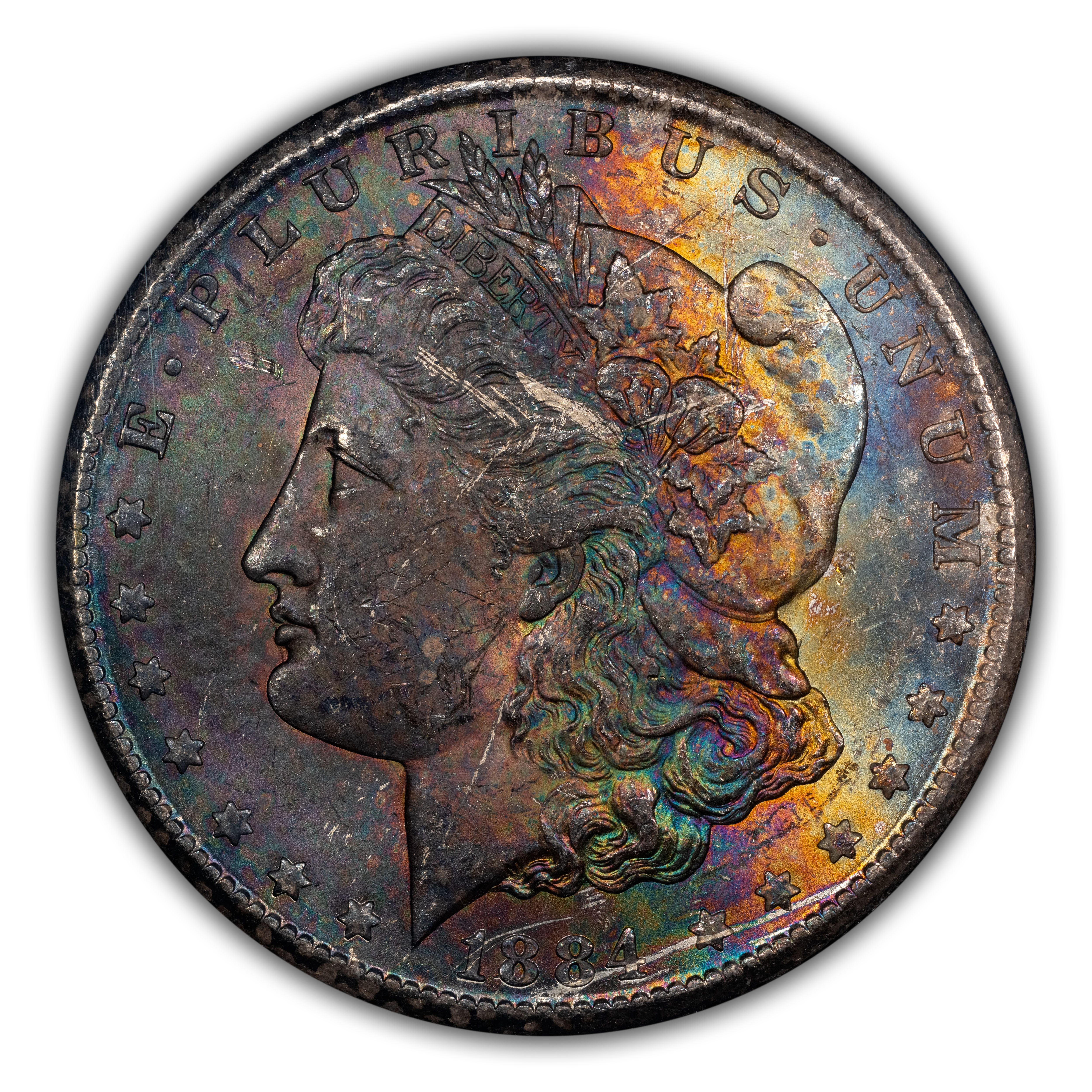 1884-CC $1  GSA Hoard, Die Gouge Cheek, VAM-7 MS thumbnail 15