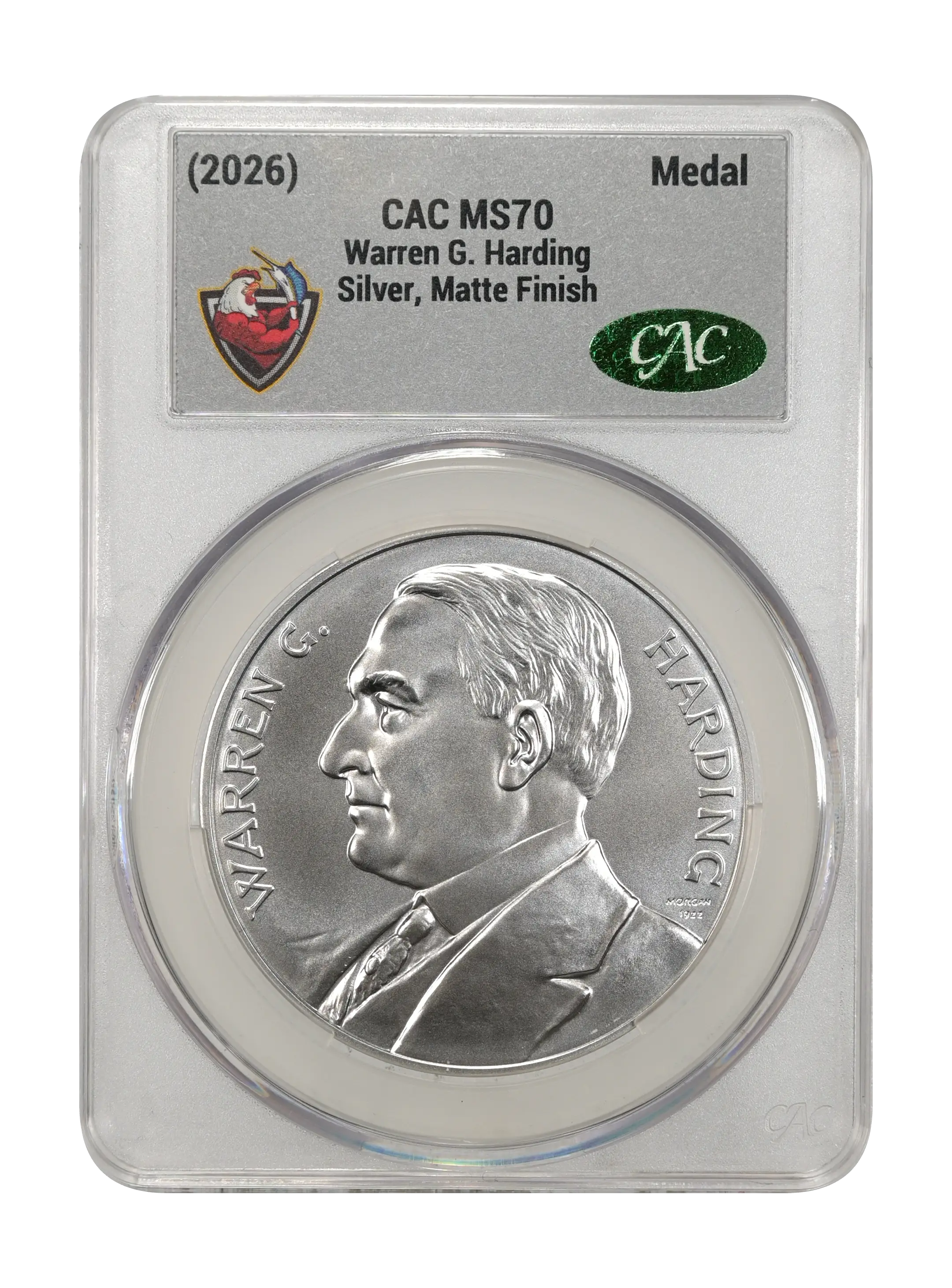 (2026) Medal Warren G. Harding, Silver, Matte Finish MS thumbnail 5