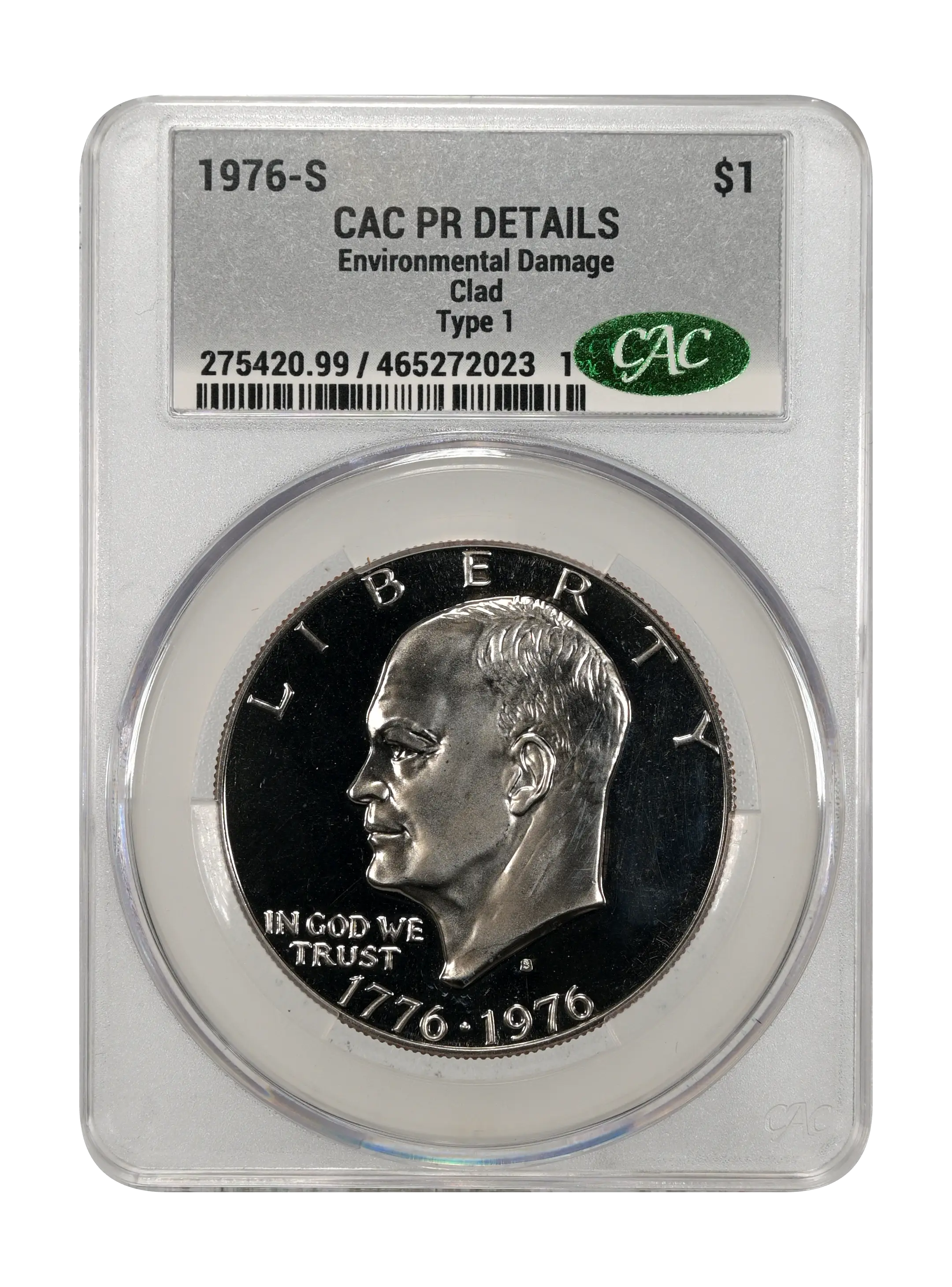 1976-S $1  Clad, Type 1 PR CAM thumbnail 6