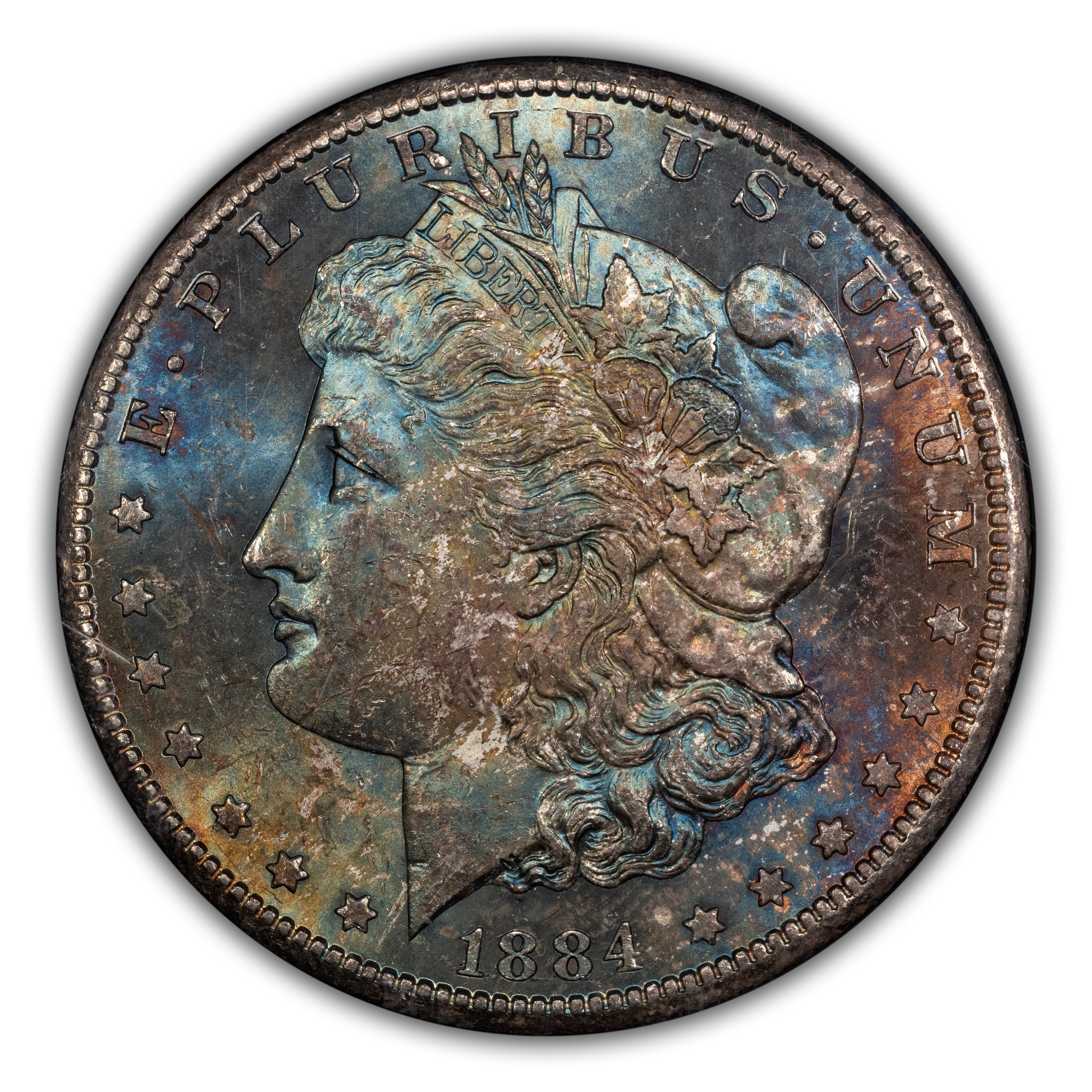 1884-CC $1  GSA Hoard, Die Gouge Cheek, VAM-7 MS thumbnail 10