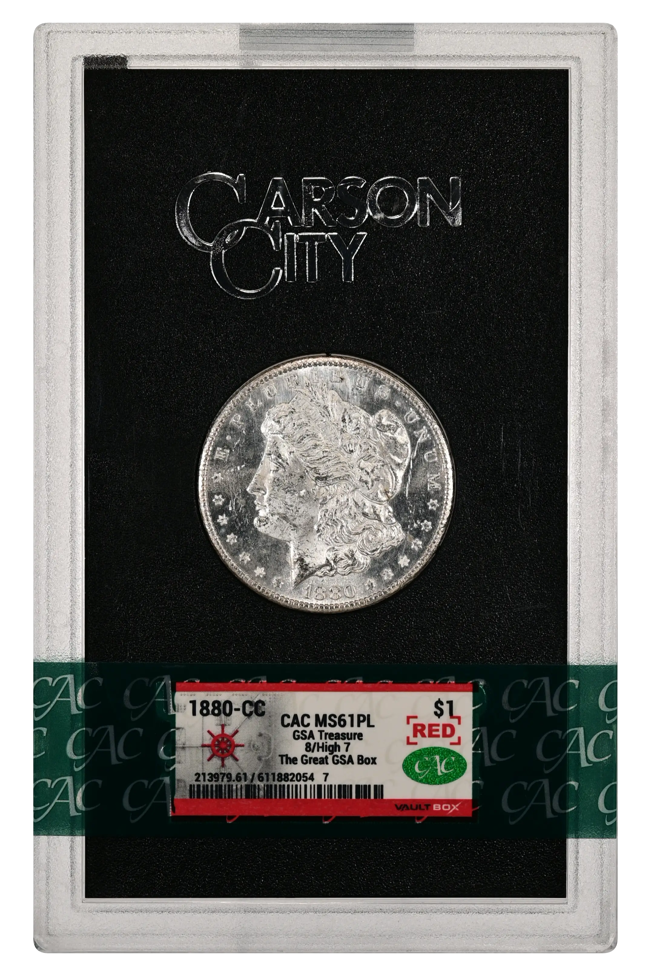 1880-CC $1  GSA Hoard, 8/High 7 MS PL thumbnail 8