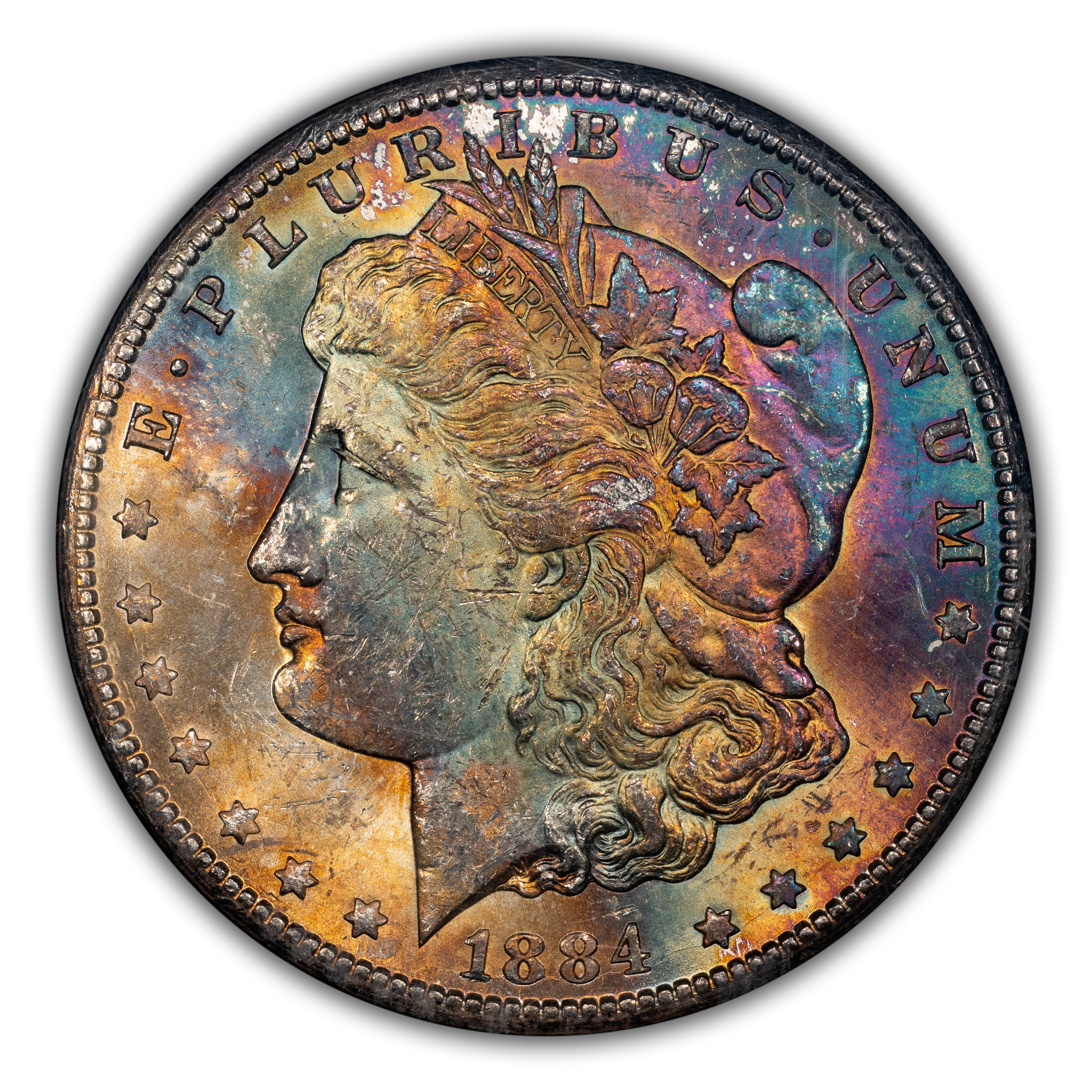 1884-CC $1  GSA Hoard, Die Gouge Cheek, VAM-7 MS thumbnail 19