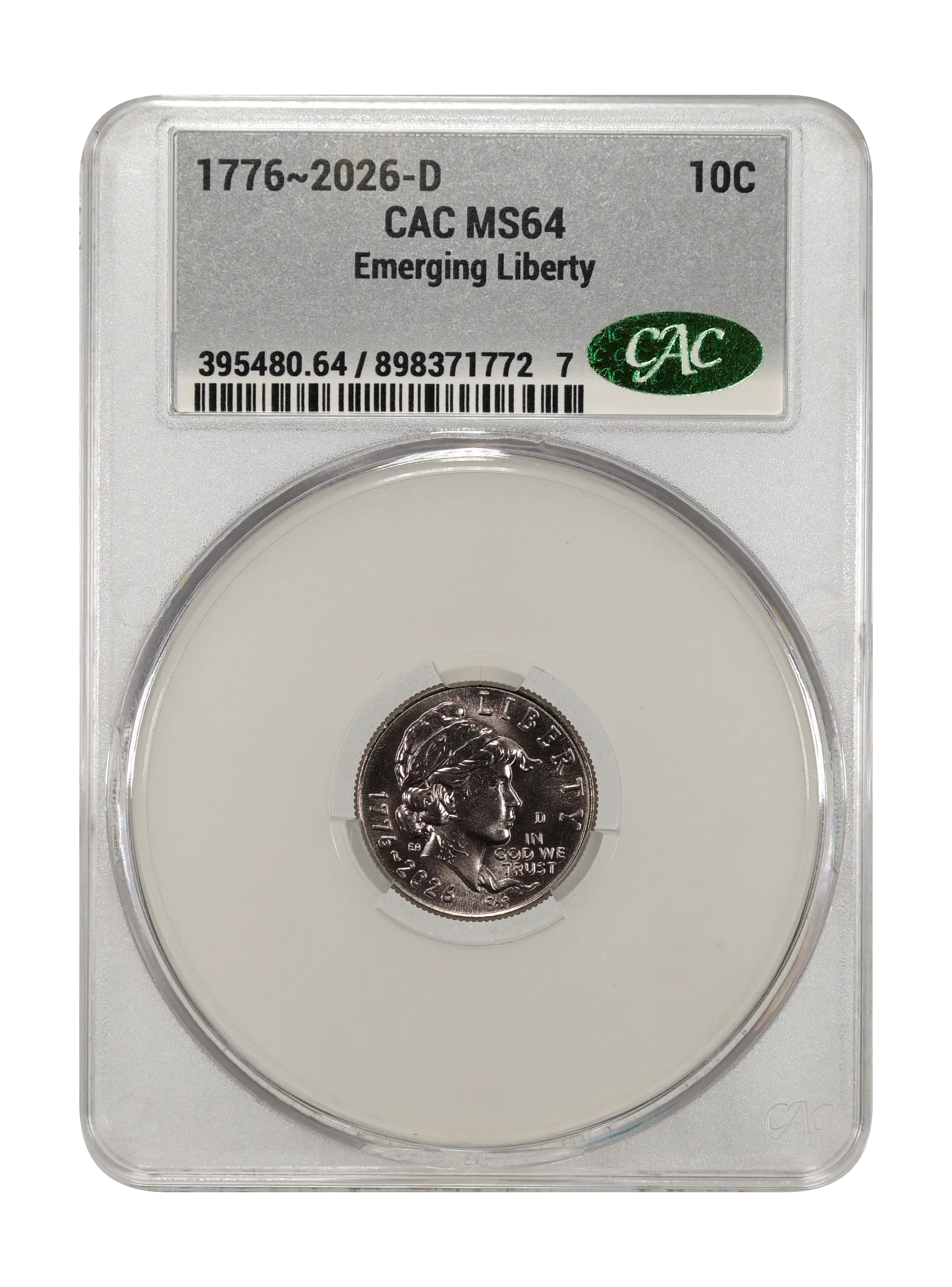 1776~2026-D 10c Emerging Liberty MS thumbnail 19