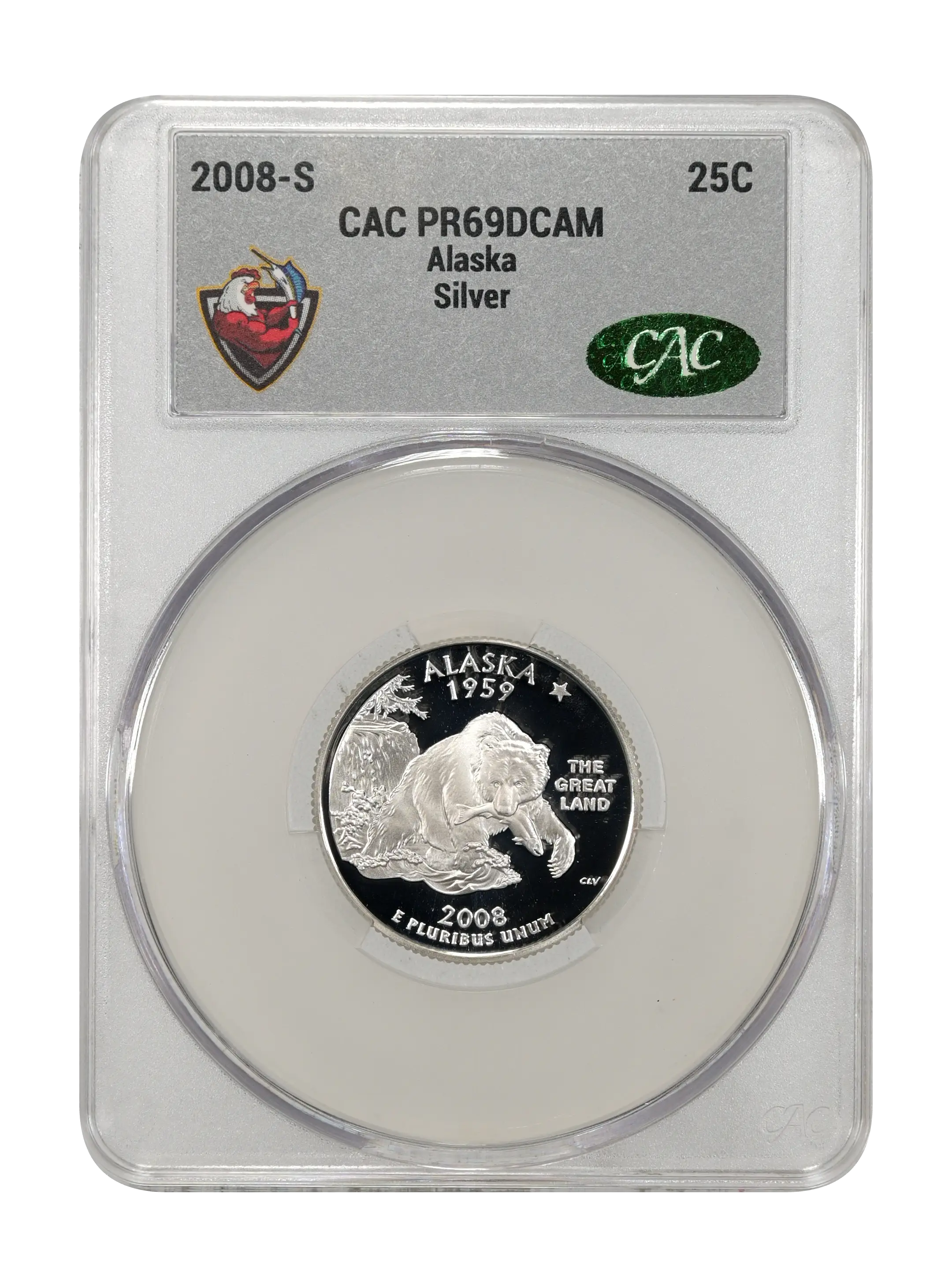 2008-S 25c Alaska, Silver PR DCAM thumbnail 11