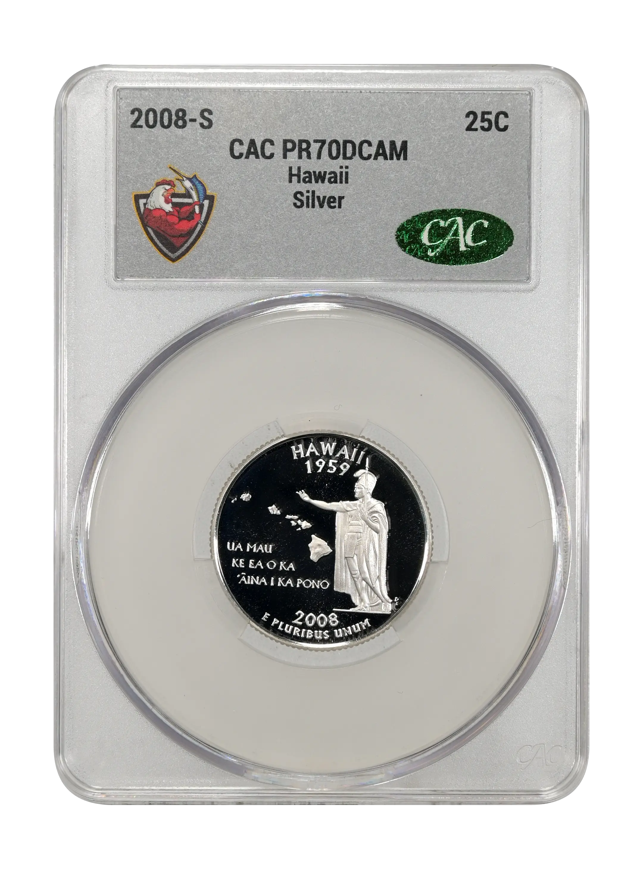 2008-S 25c Hawaii, Silver PR DCAM thumbnail 10