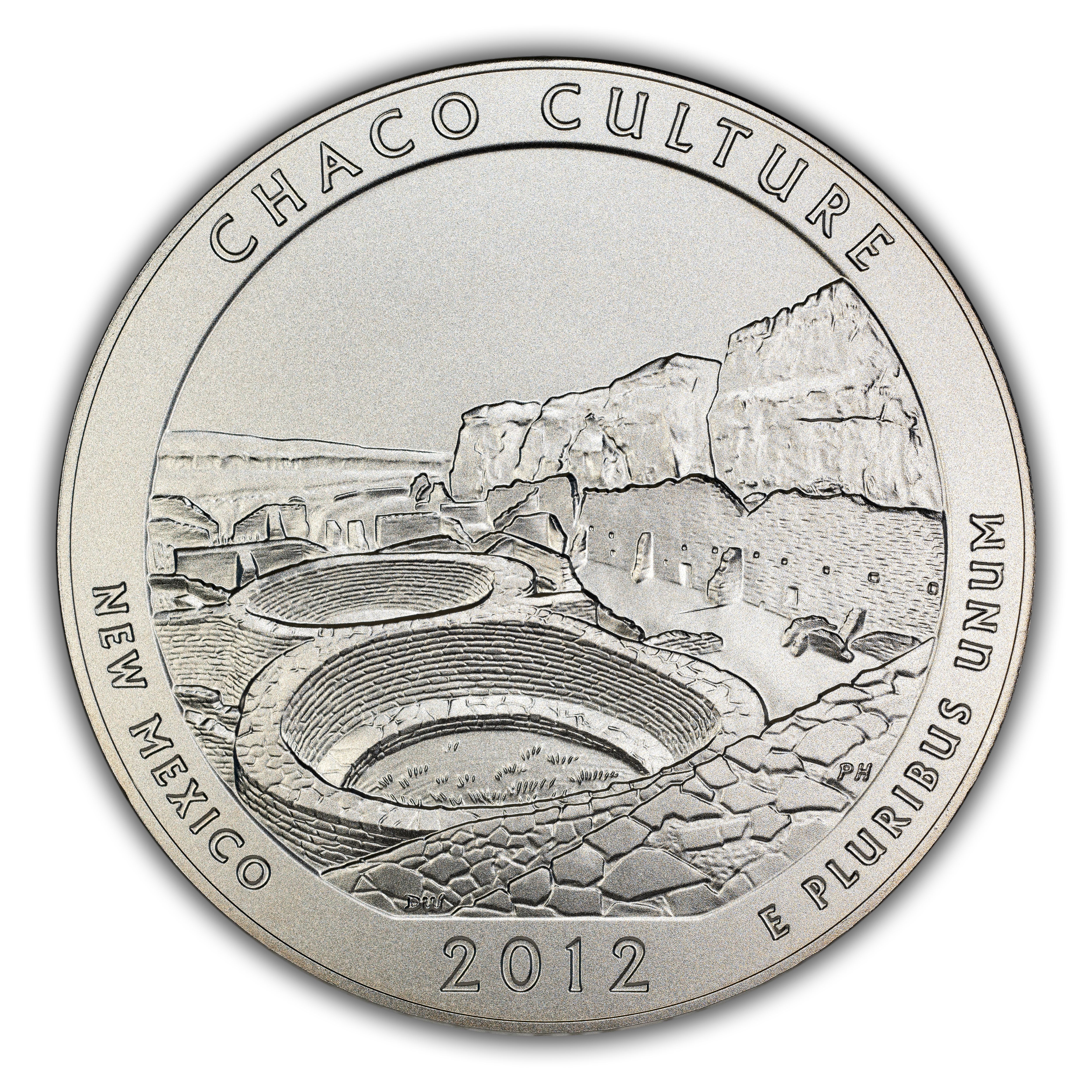 2012-P S25c Chaco Culture , 5oz Silver, Satin Finish SP