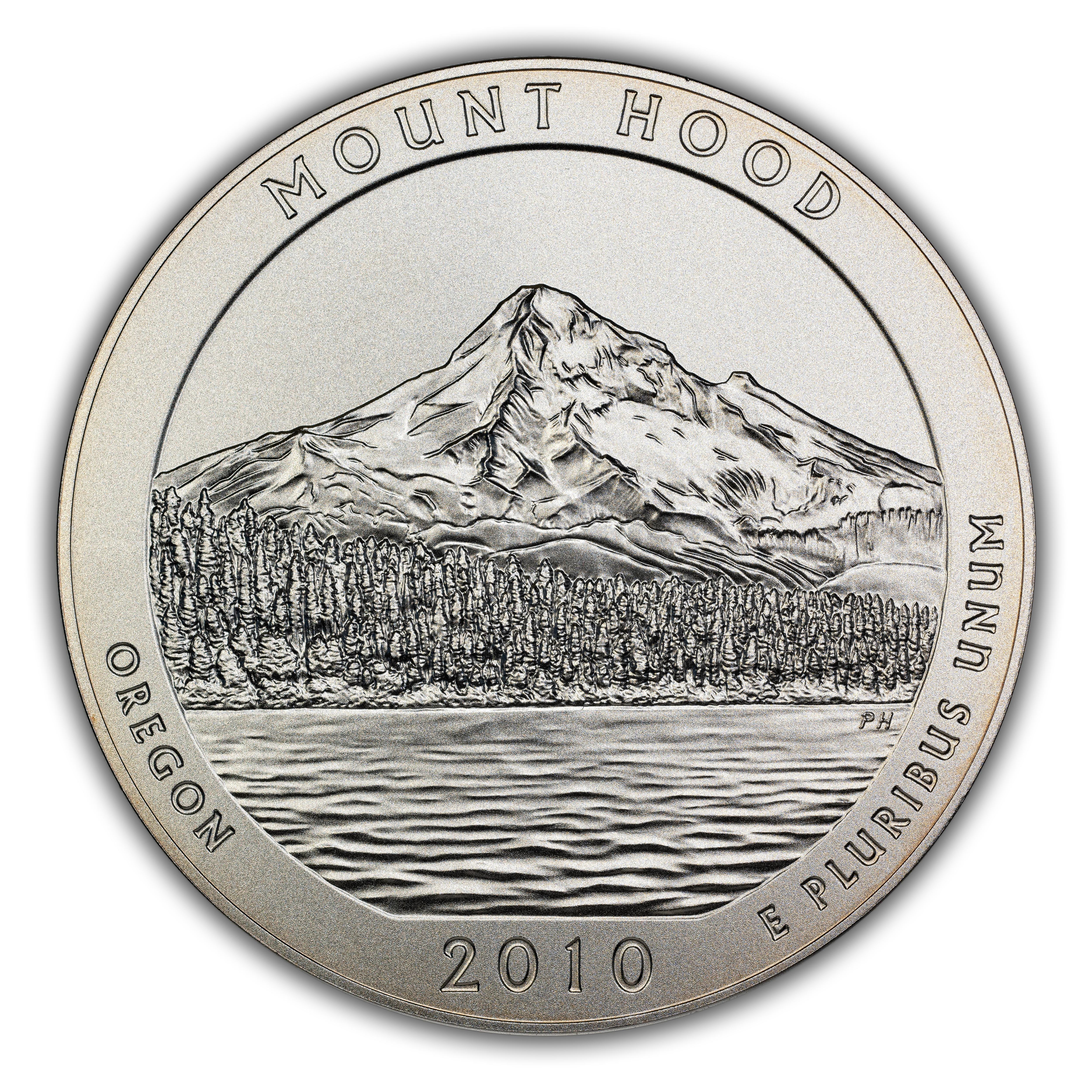 2010-P S25c Mount Hood , 5oz Silver, Satin Finish SP