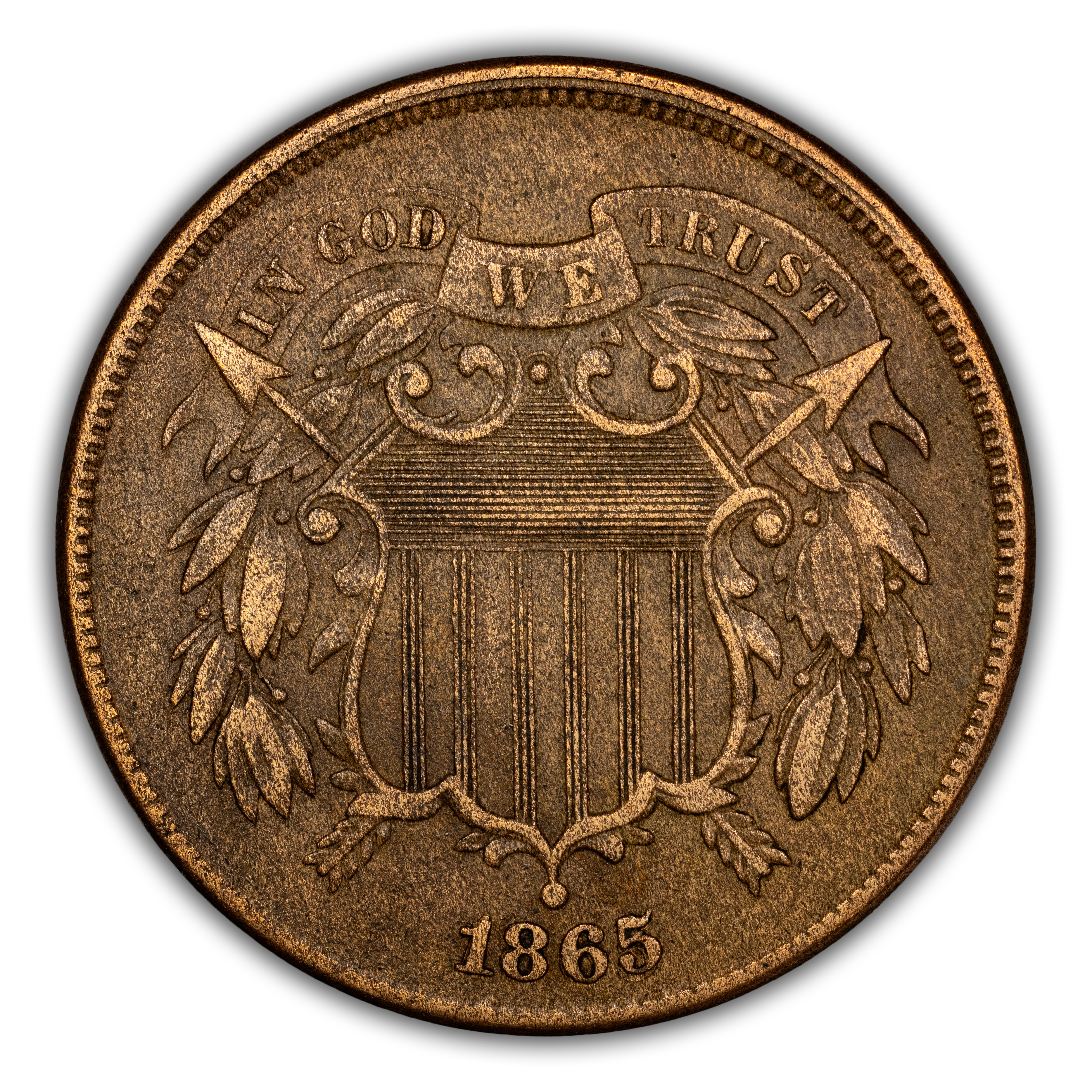 Image for 1865 2c Fancy 5, MPD, FS-1304 MS BN