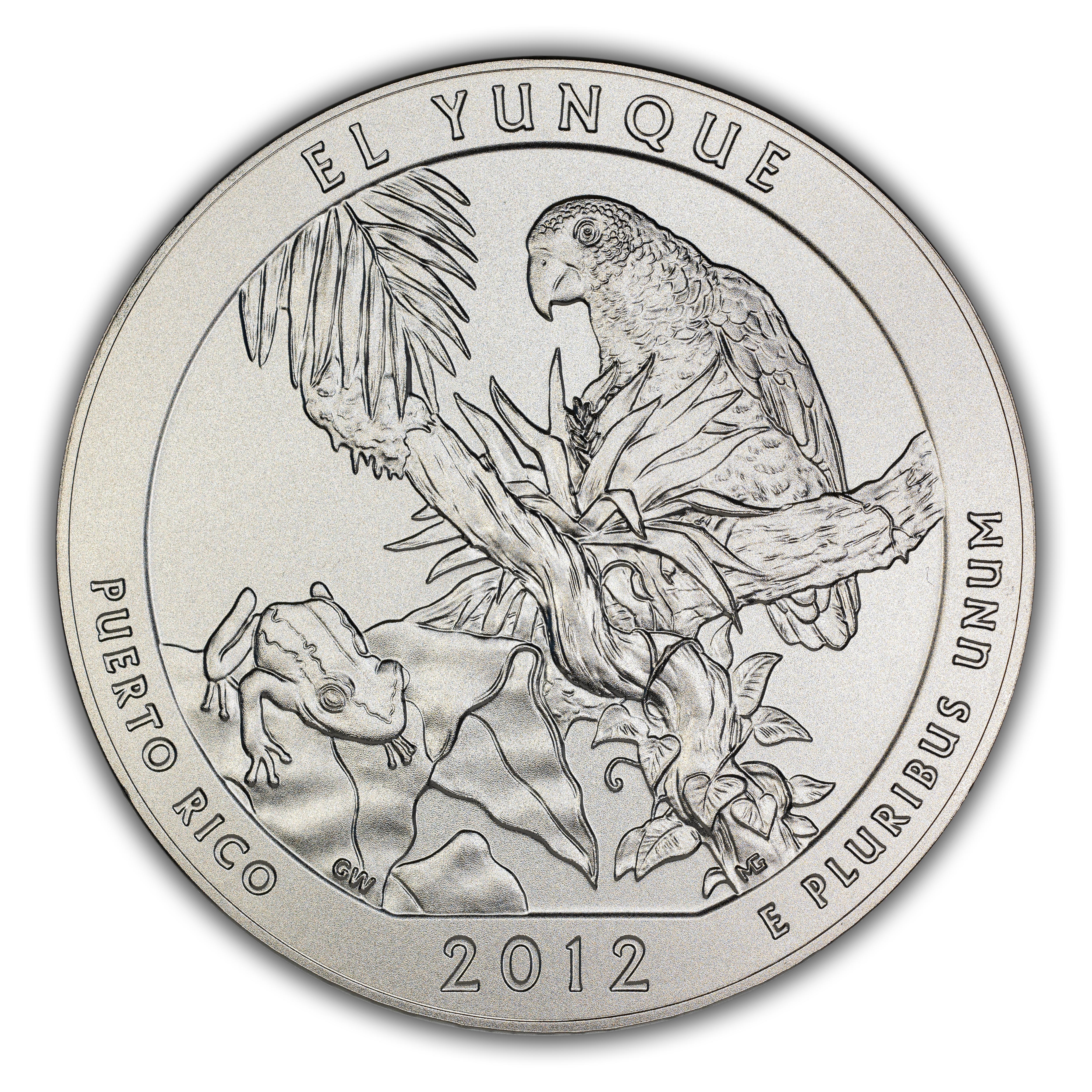 2012-P S25c El Yunque , 5oz Silver, Satin Finish SP