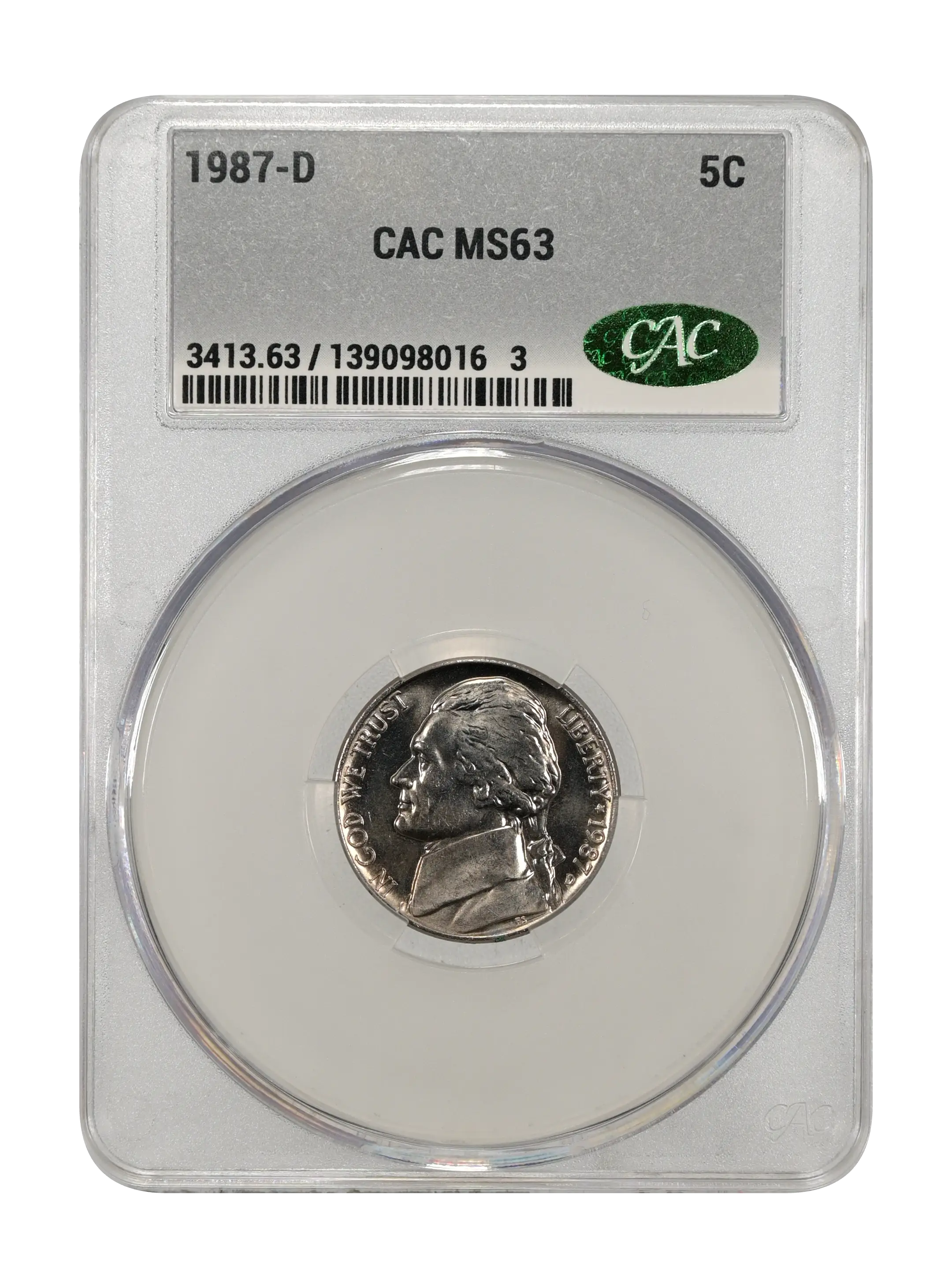 1987-D 5c MS thumbnail 7