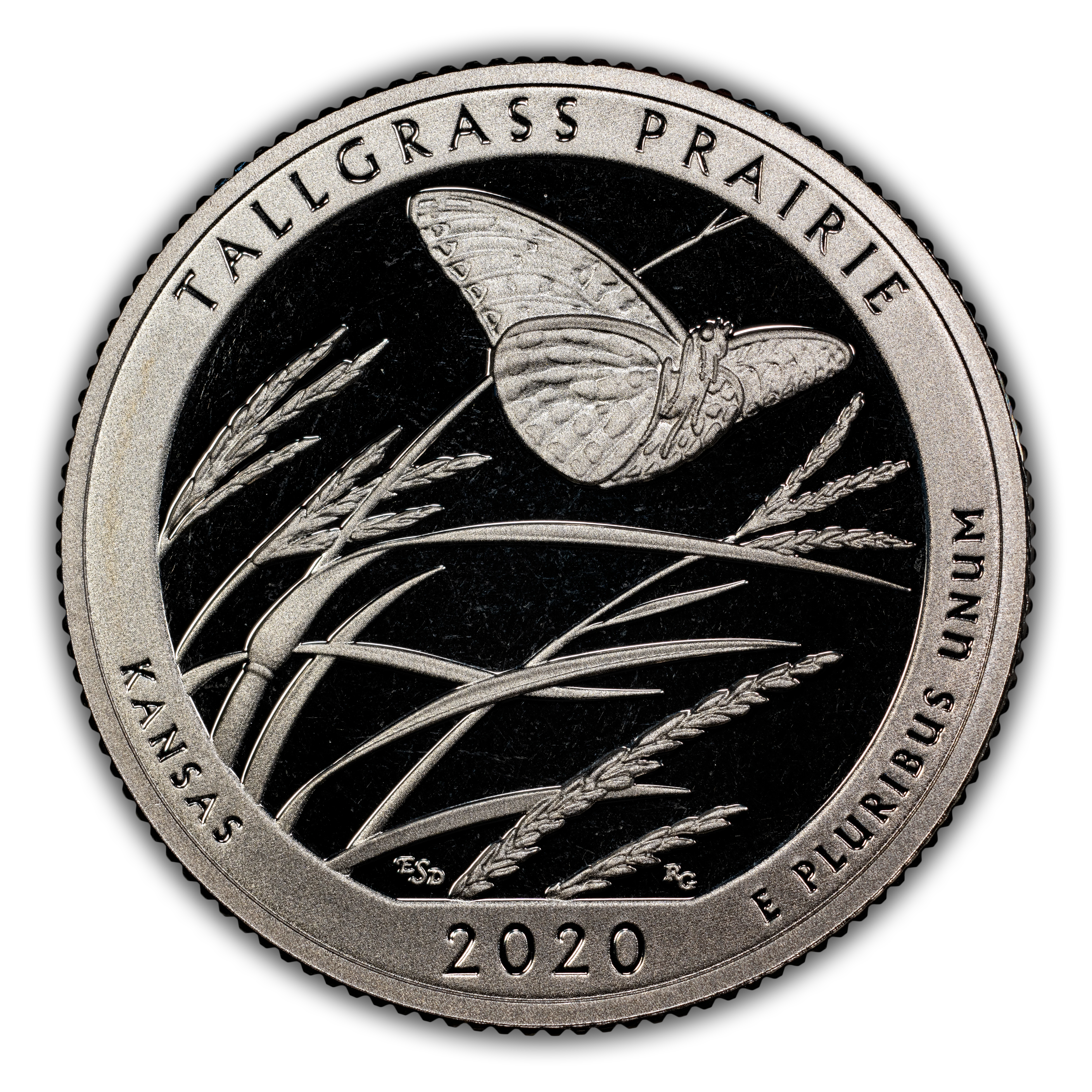 2020-S 25c Tallgrass Prairie, Silver PR DCAM