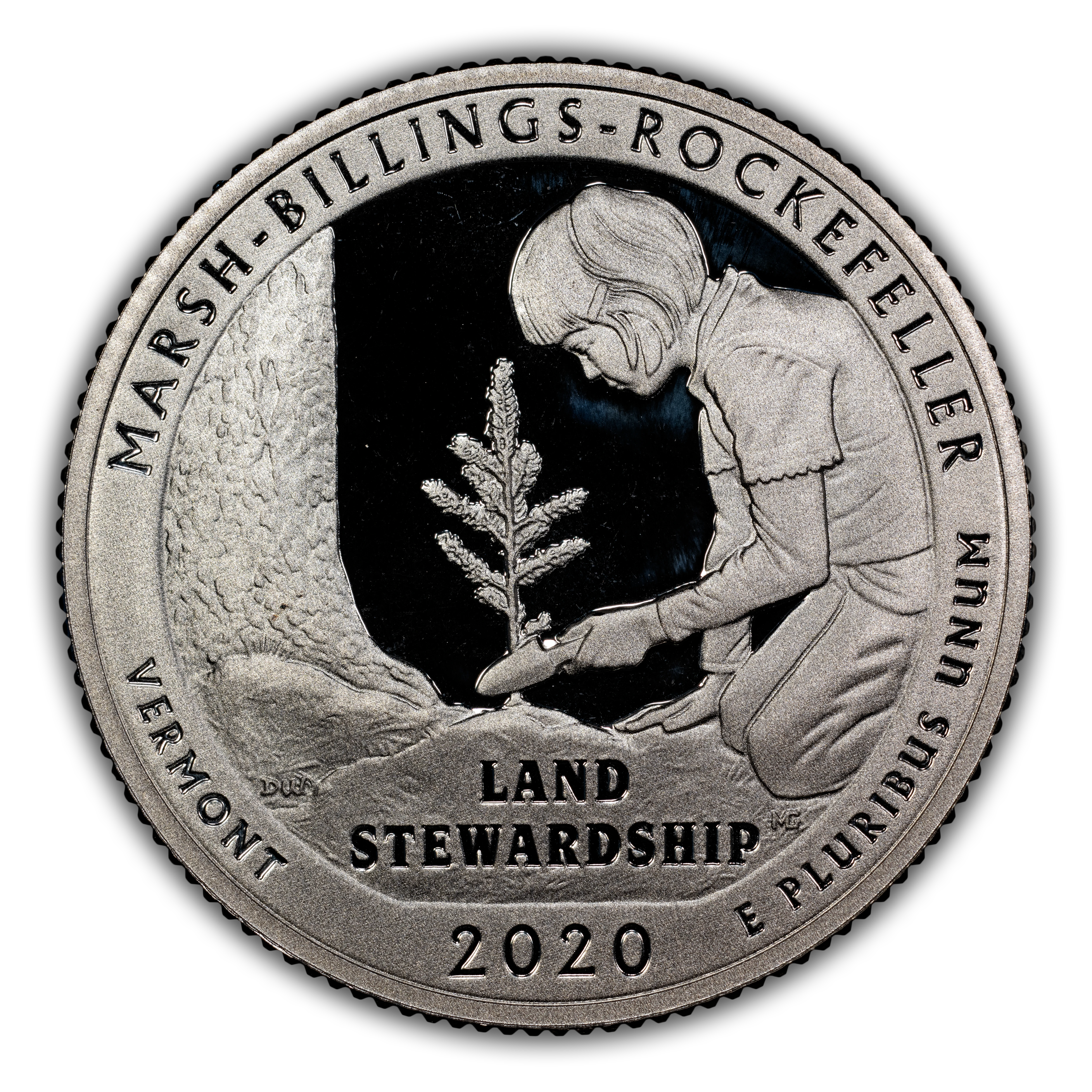 2020-S 25c Marsh-Billings-Rockefeller, Silver PR DCAM