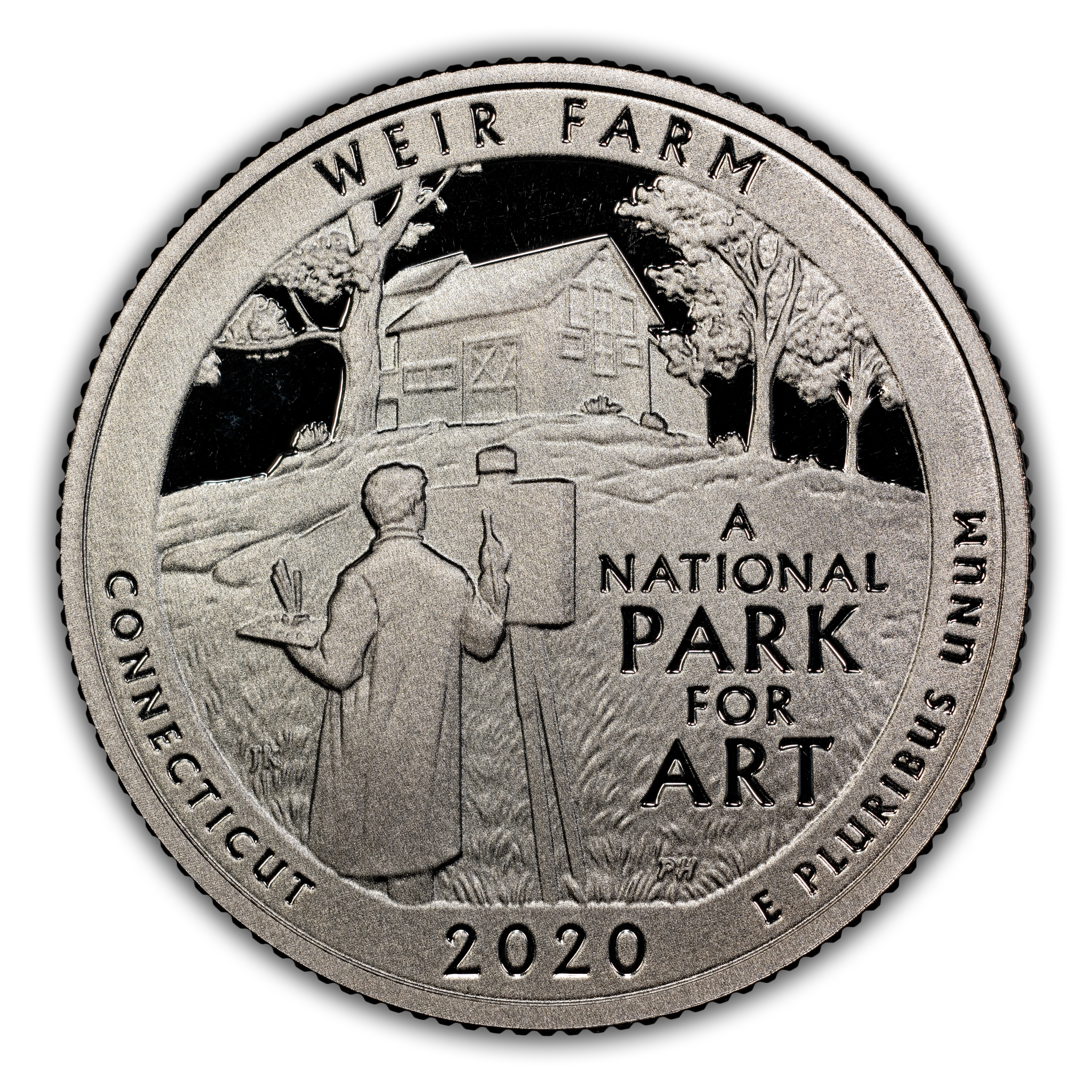 2020-S 25c Weir Farm, Silver PR DCAM