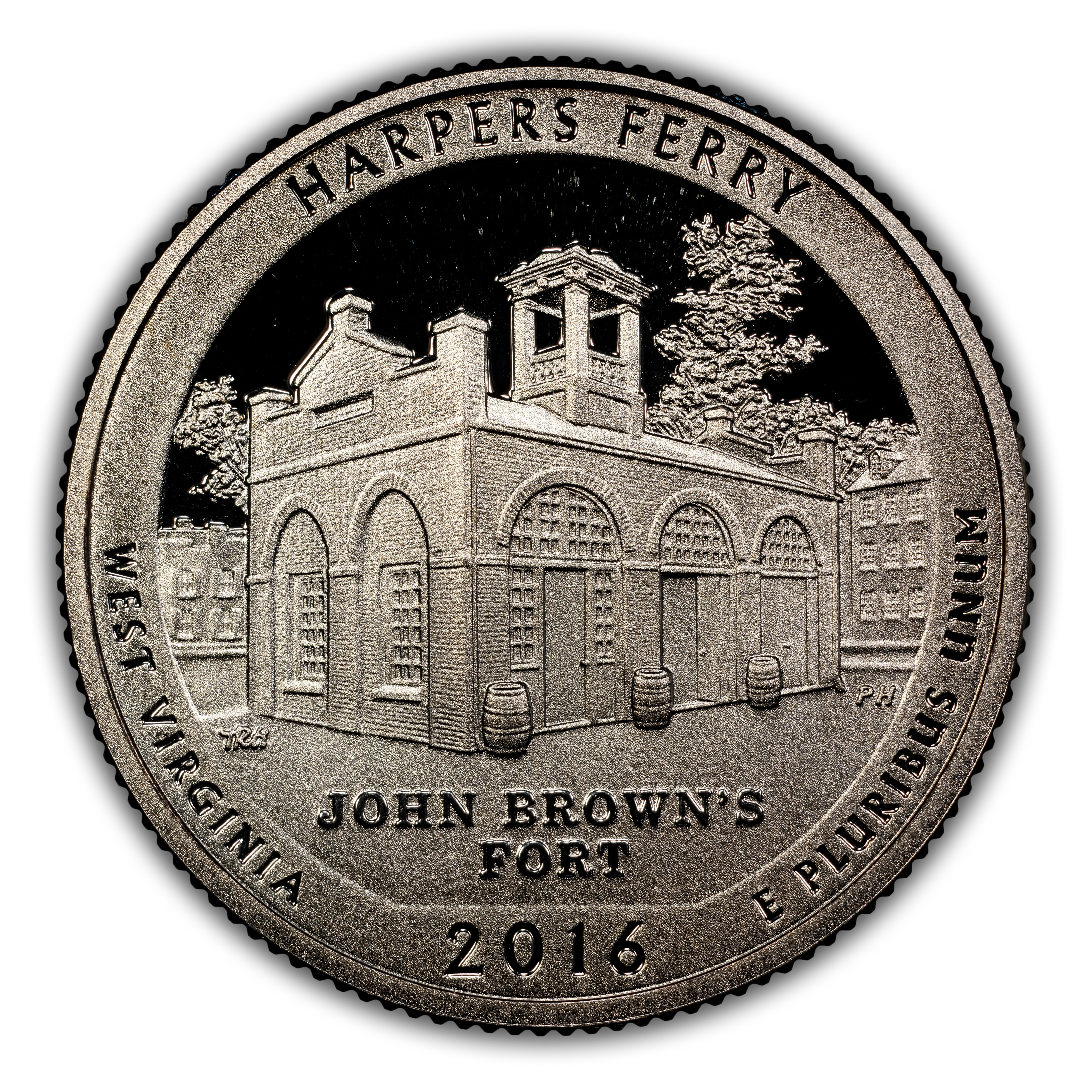 2016-S 25c Harpers Ferry, Silver PR DCAM
