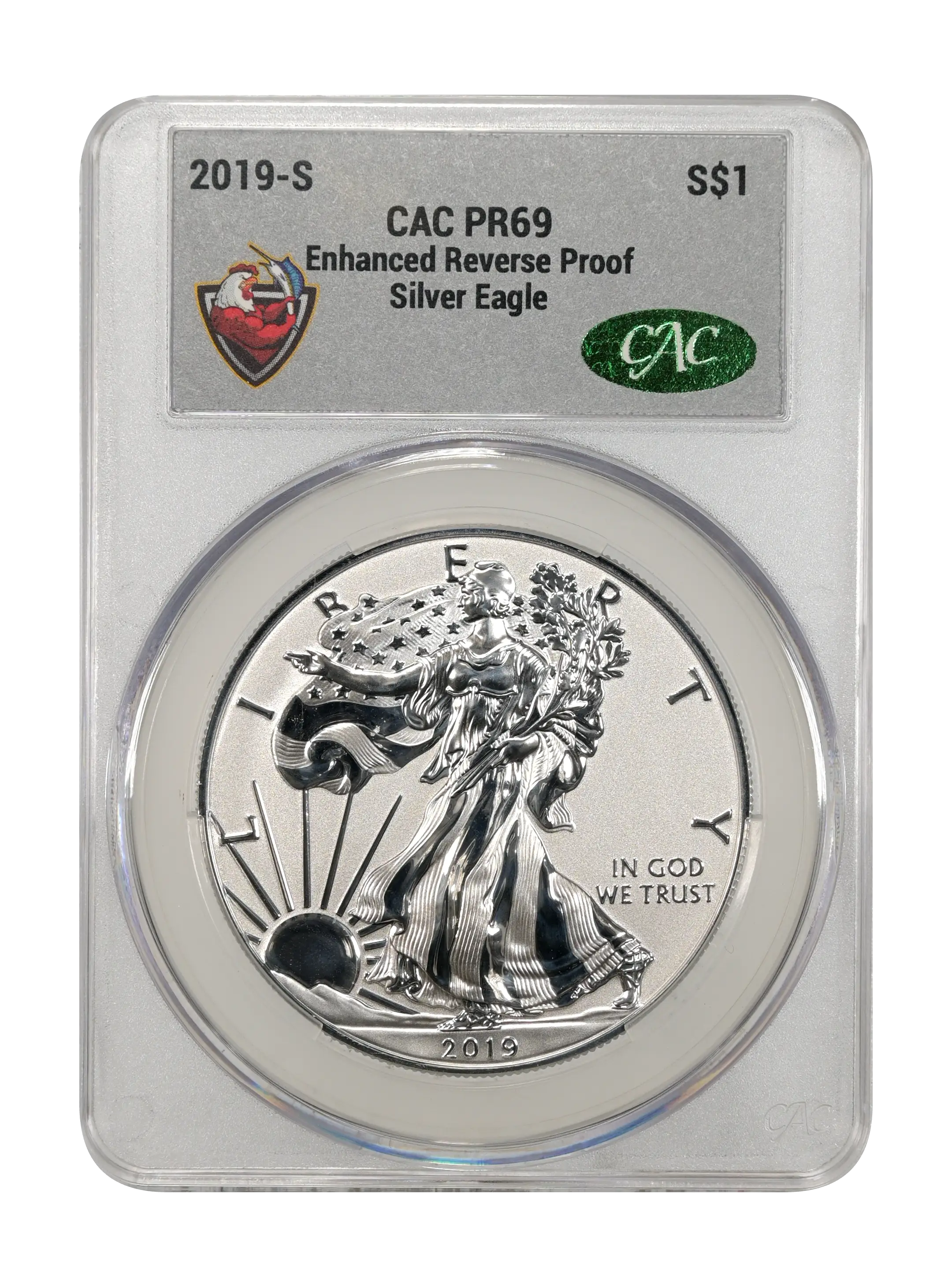 2019-S $1  Silver Eagle, Enhanced Reverse Proof PR67 CAC thumbnail 24