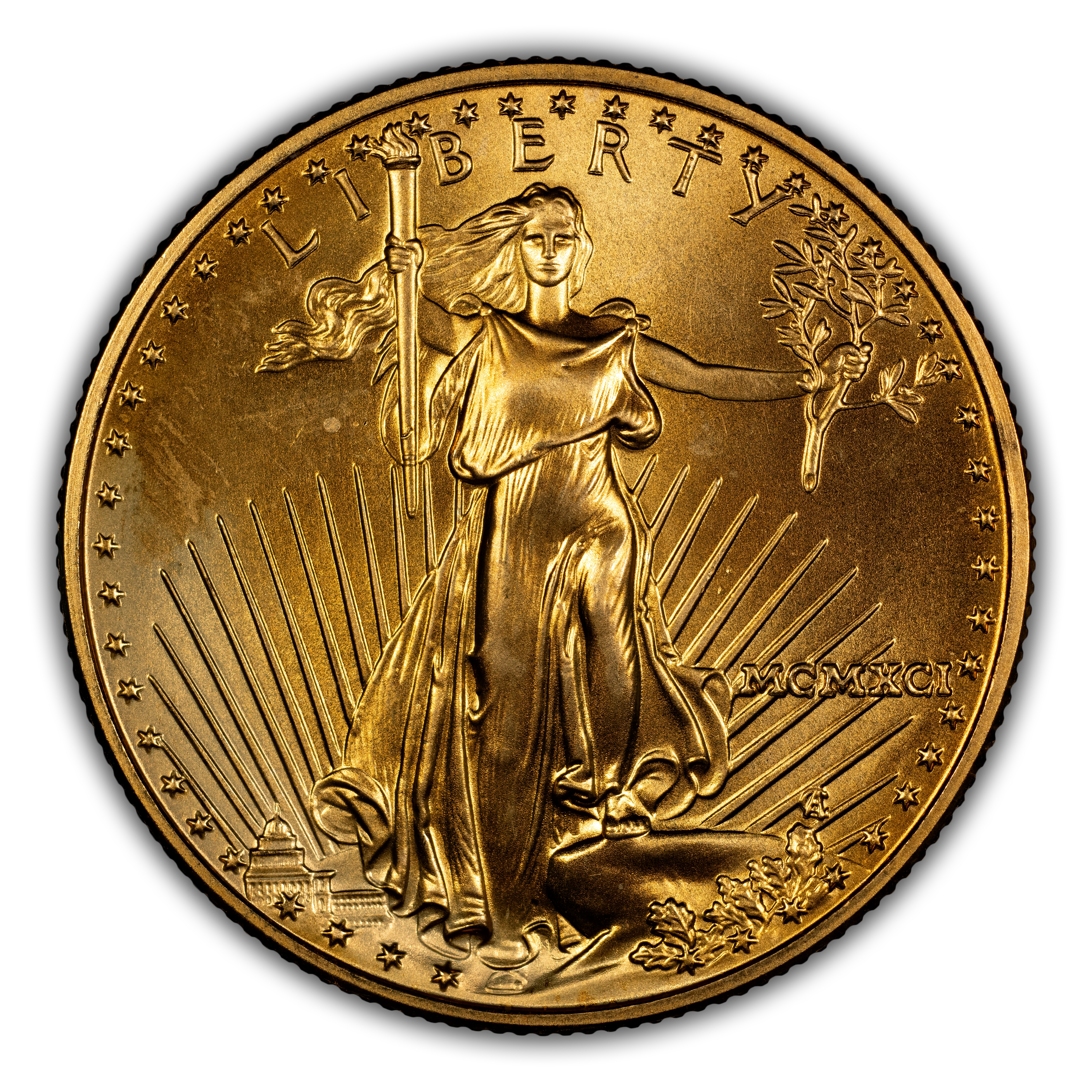1991 $25 Gold Eagle MS