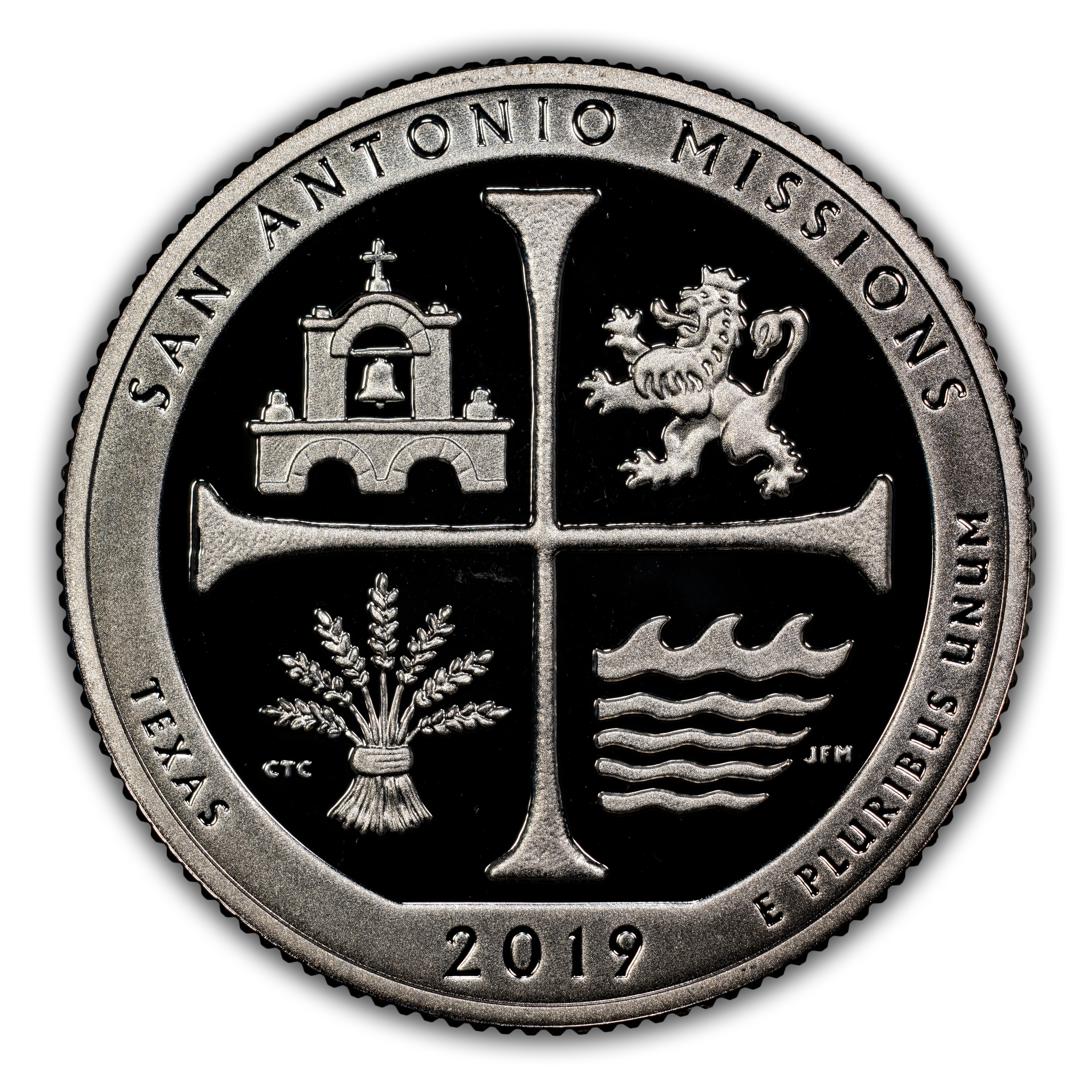 2019-S 25c San Antonio Missions, Silver PR DCAM