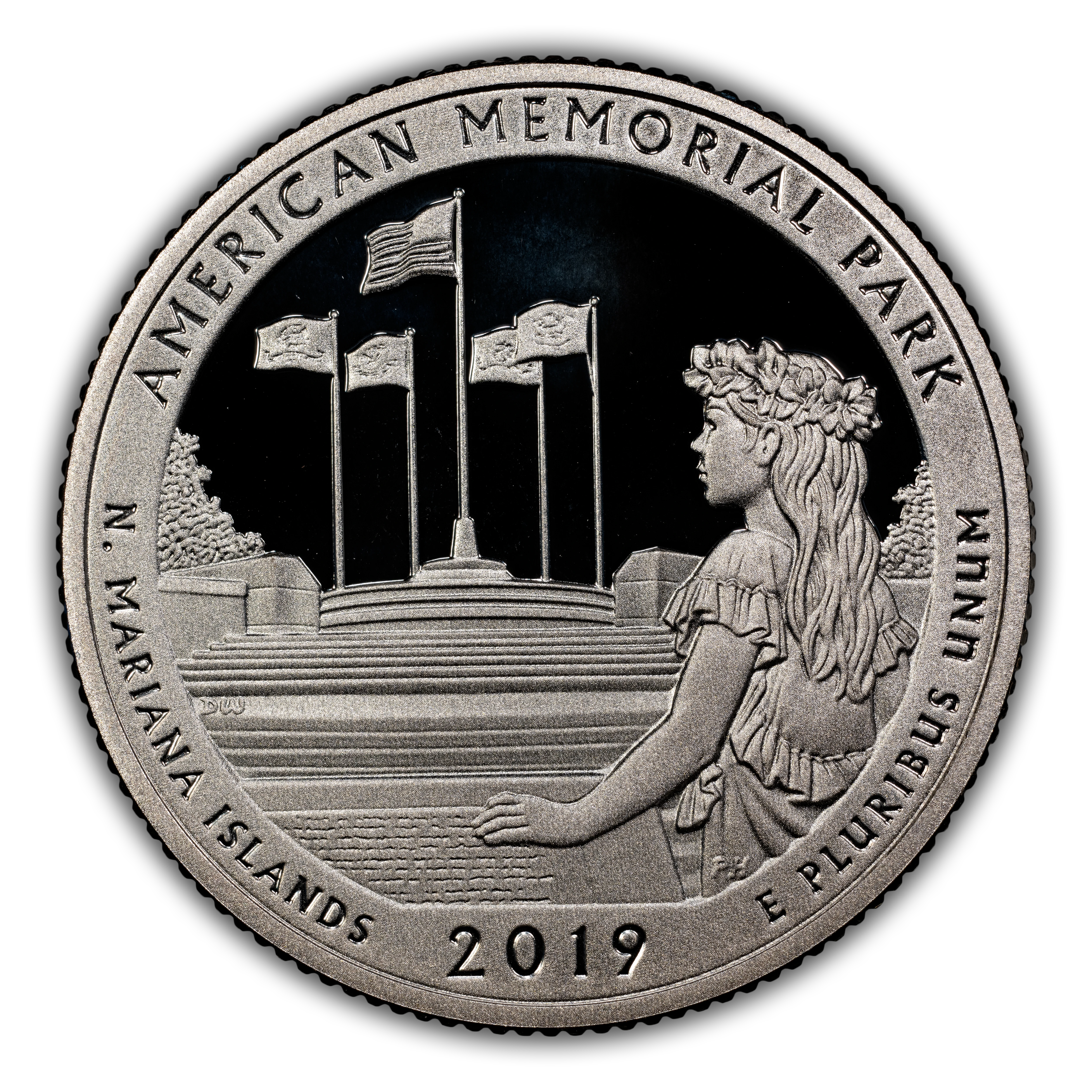 2019-S 25c American Memorial, Silver PR DCAM
