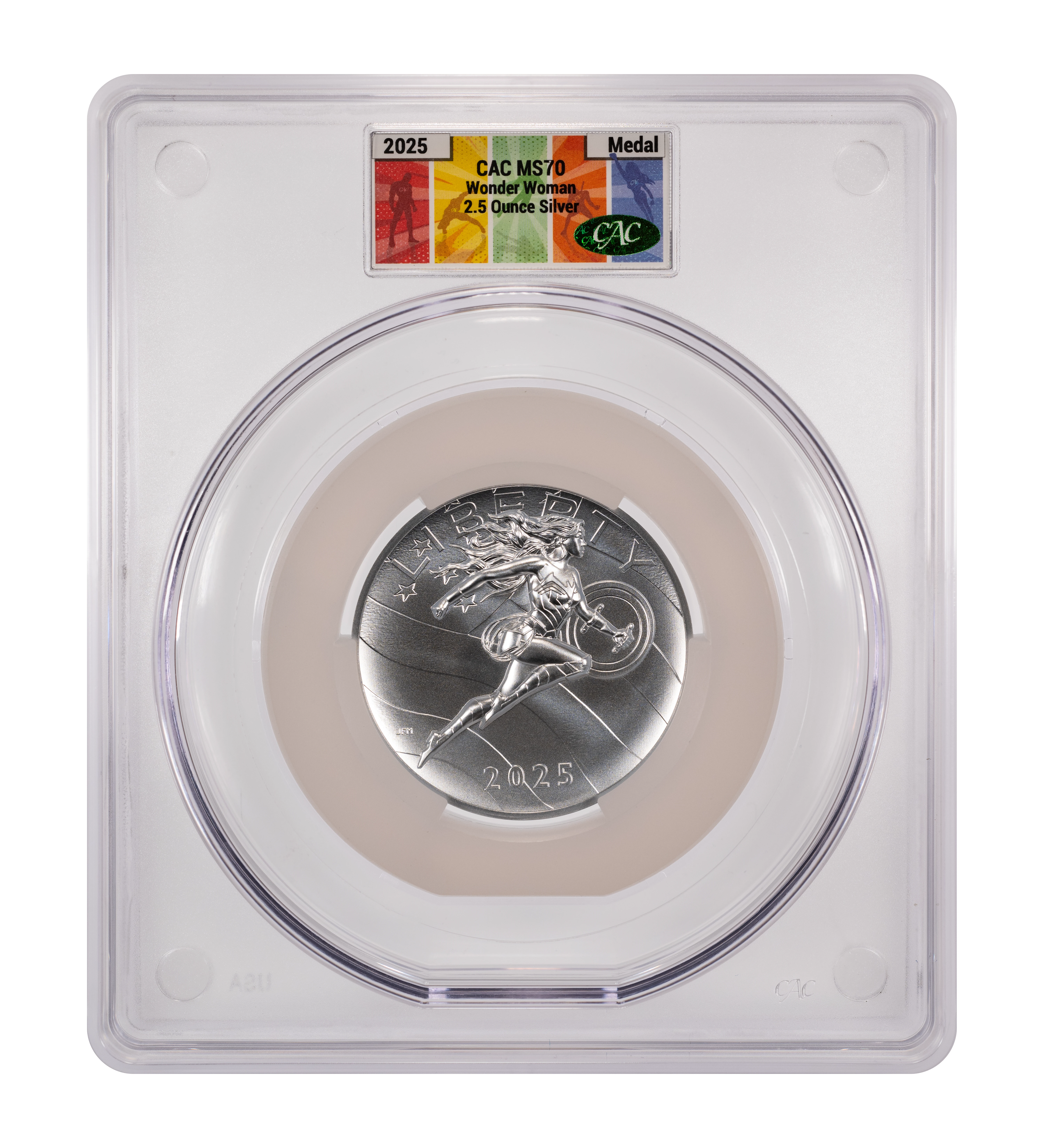 2025 Medal Silver 2.5oz, Wonder Woman MS thumbnail 4
