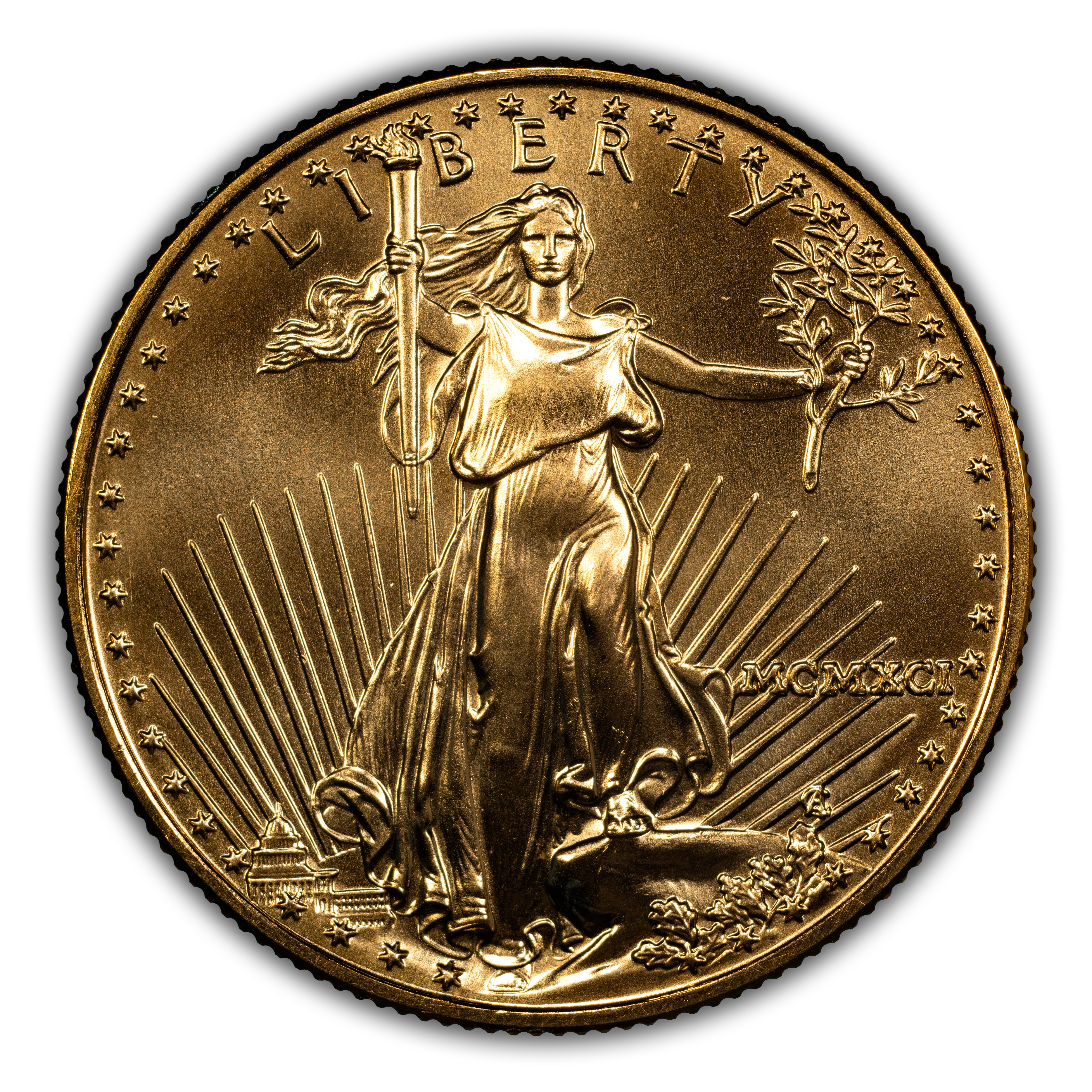 1991 $25 Gold Eagle MS