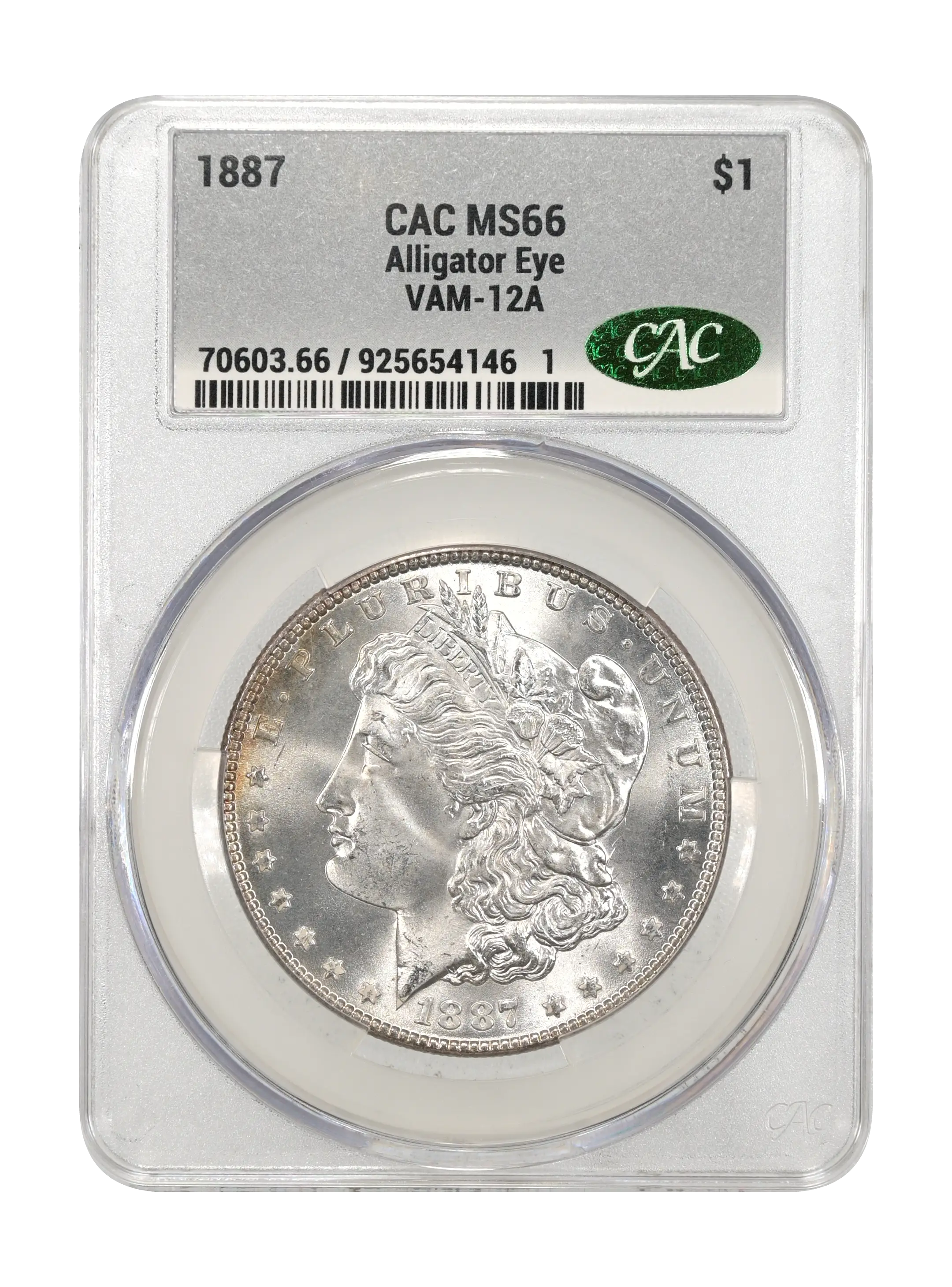1887 $1  Alligator Eye, Clashed Dies, VAM-12A  MS thumbnail 15